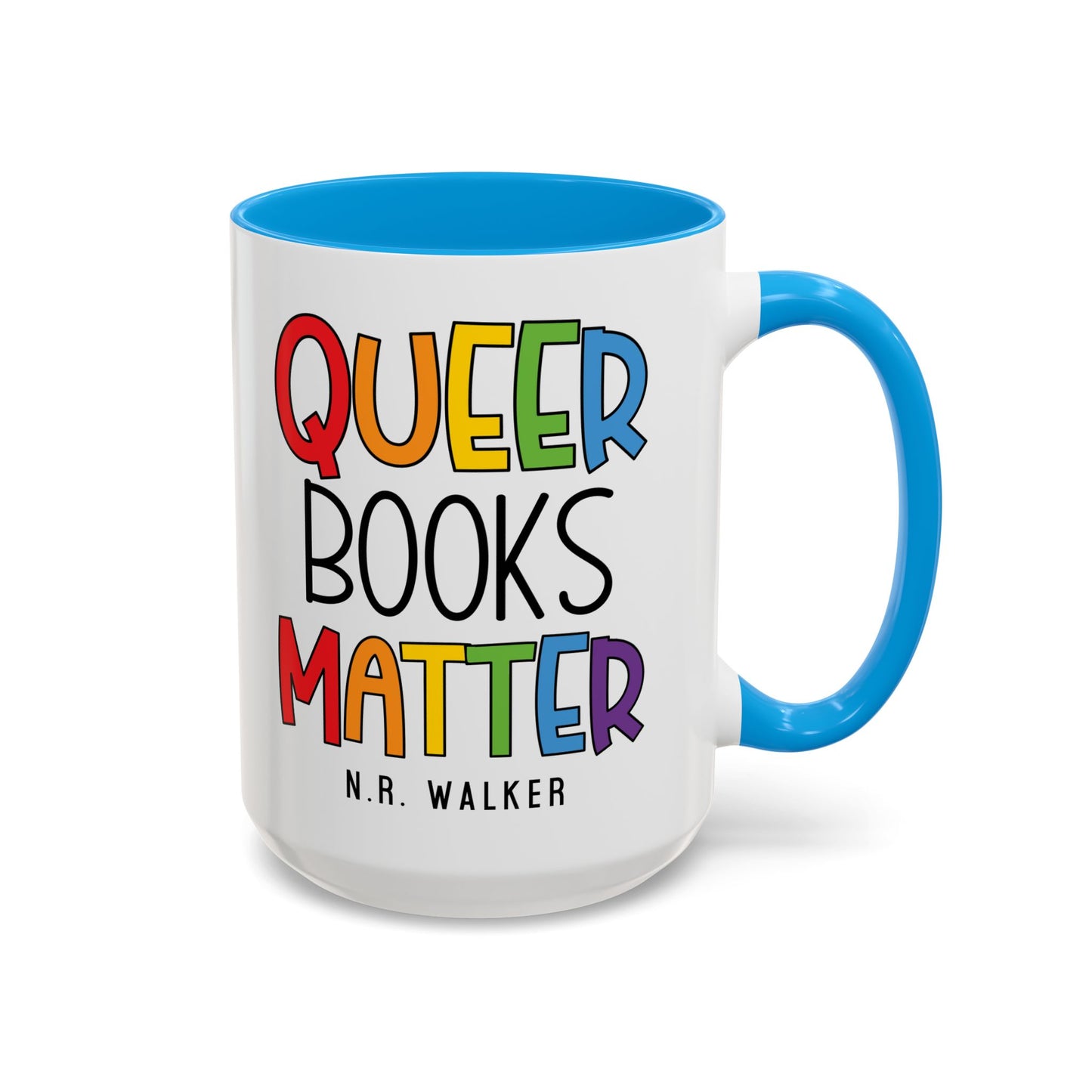 Colorful Queer Books Matter Mug - LGBTQ+ Pride Ceramic Coffee Cup