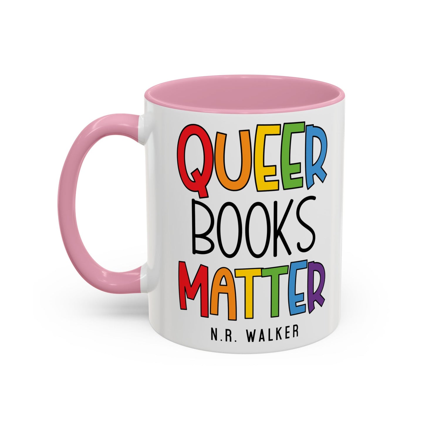 Colorful Queer Books Matter Mug - LGBTQ+ Pride Ceramic Coffee Cup
