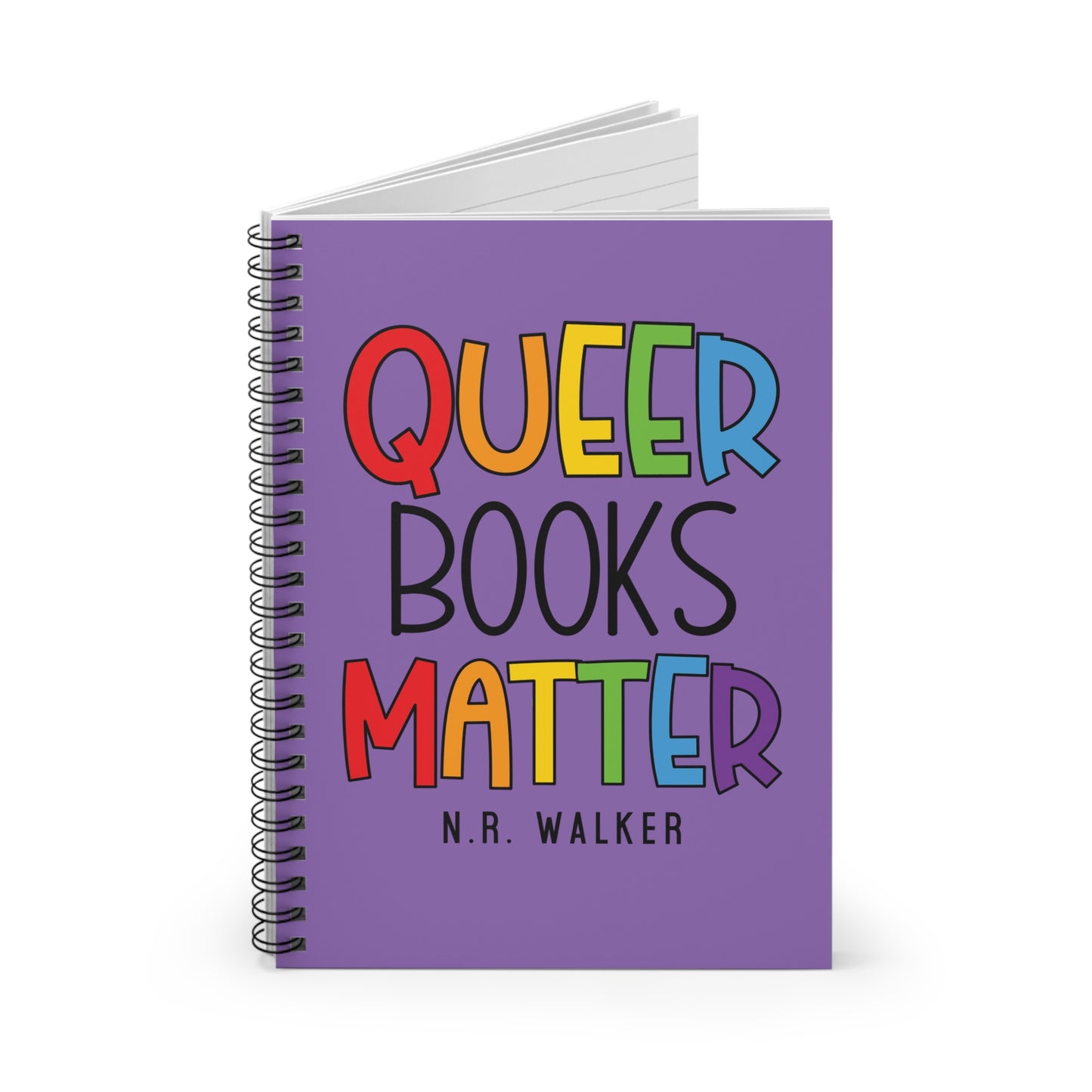 Queer Books Matter Spiral Notebook (lined paper)