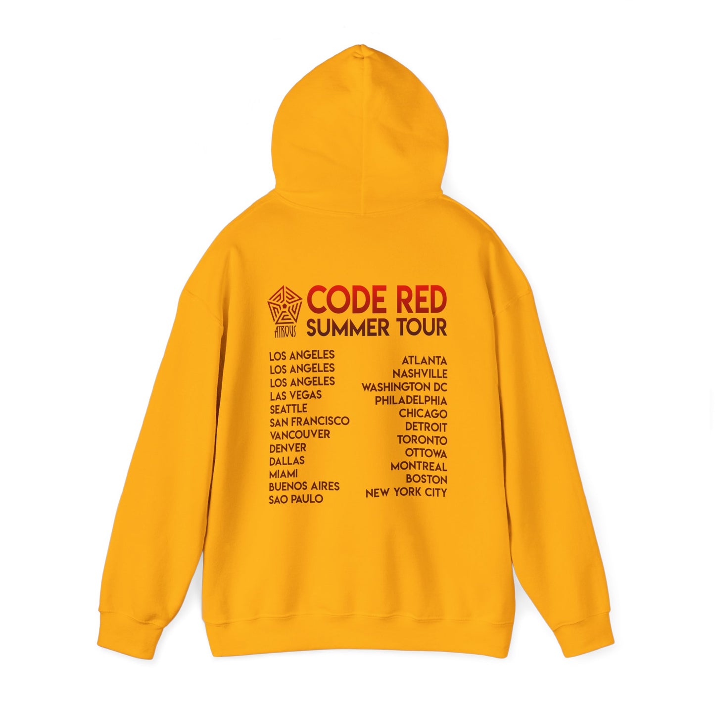 Atrous Code Red Unisex Heavy Blend™ Hooded Sweatshirt - print front and back