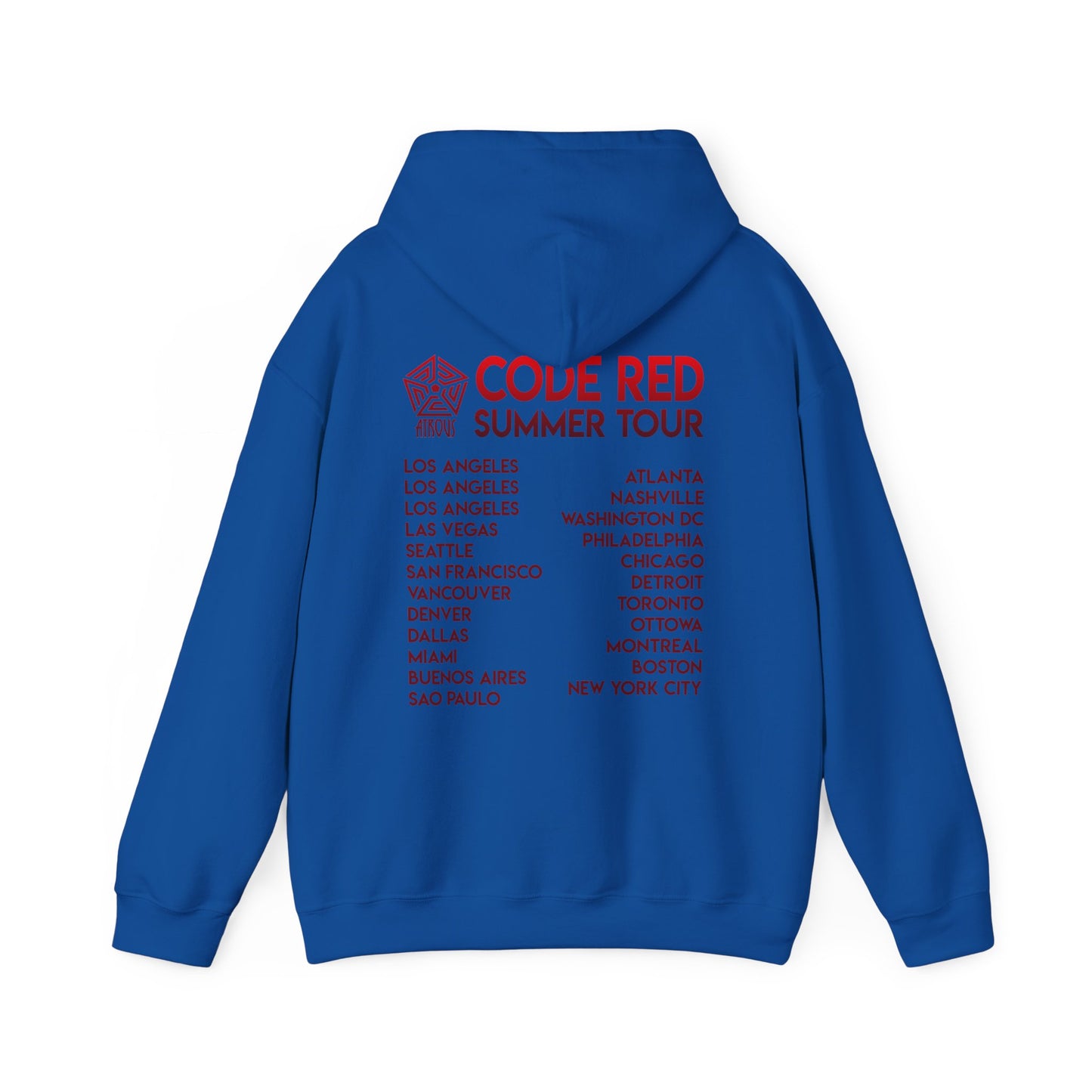 Atrous Code Red Unisex Heavy Blend™ Hooded Sweatshirt - print front and back