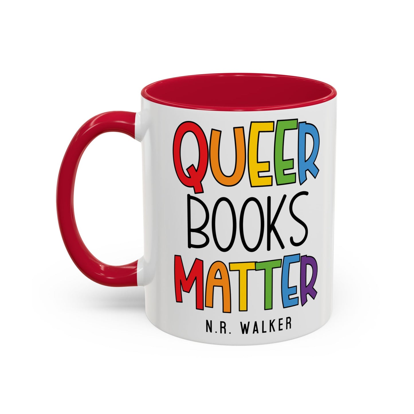 Colorful Queer Books Matter Mug - LGBTQ+ Pride Ceramic Coffee Cup