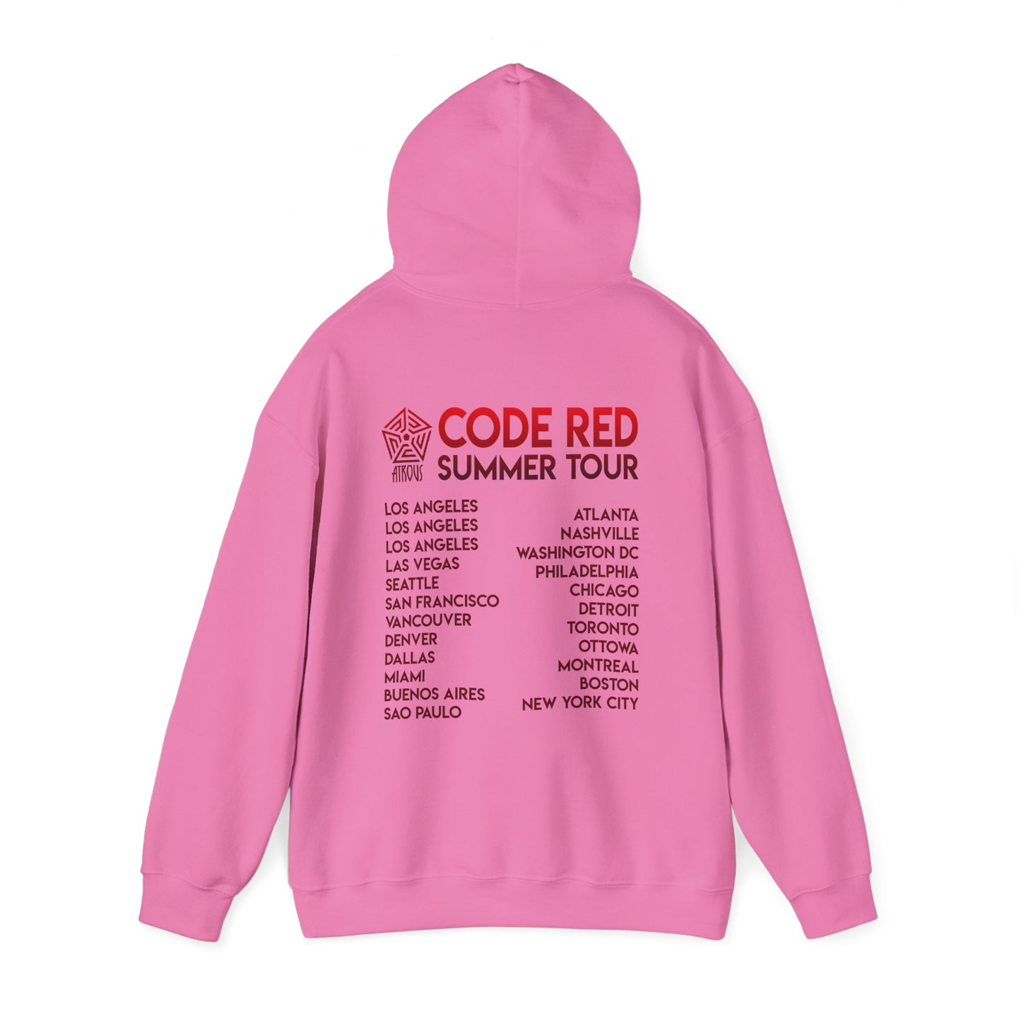 Atrous Code Red Unisex Heavy Blend™ Hooded Sweatshirt - print front and back