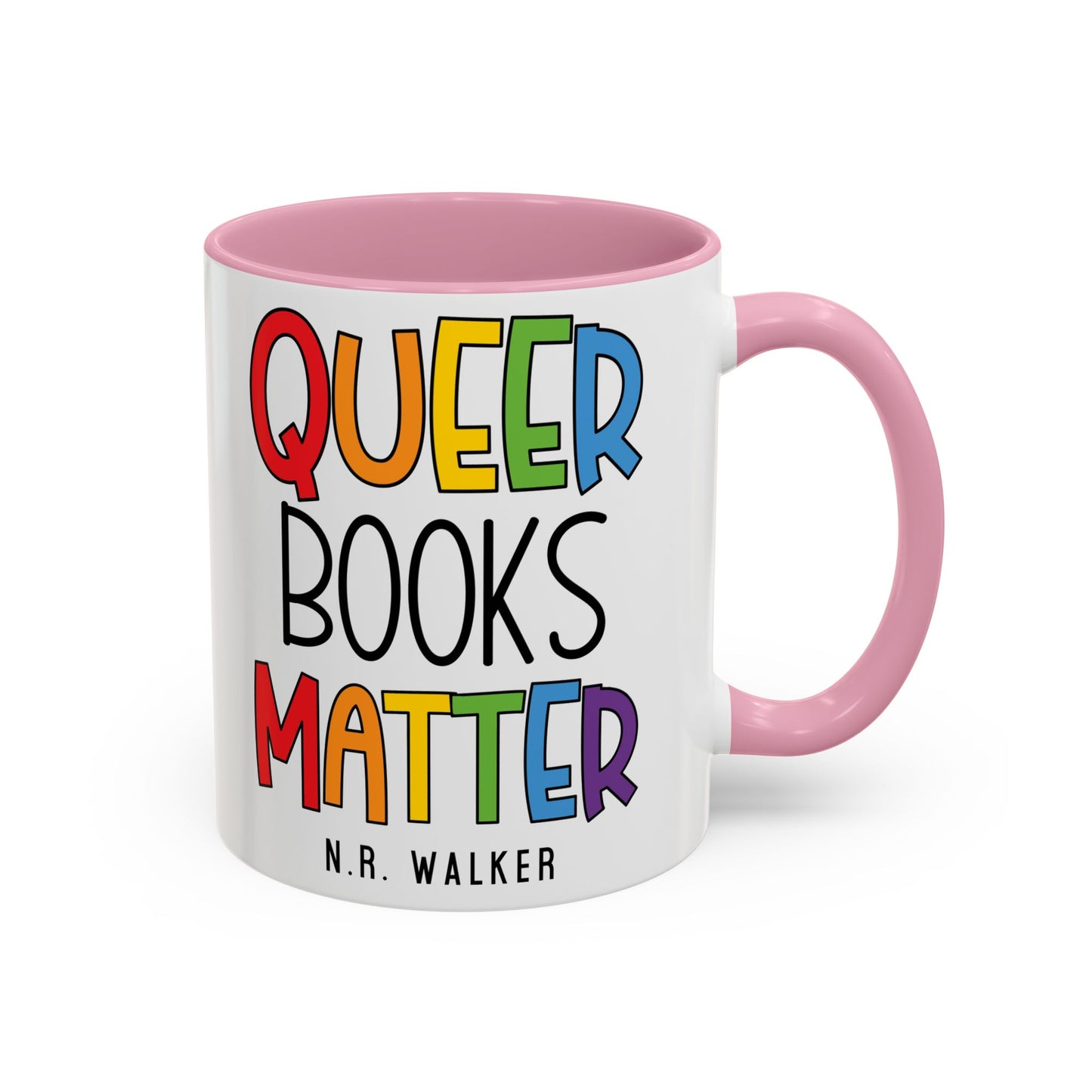 Colorful Queer Books Matter Mug - LGBTQ+ Pride Ceramic Coffee Cup