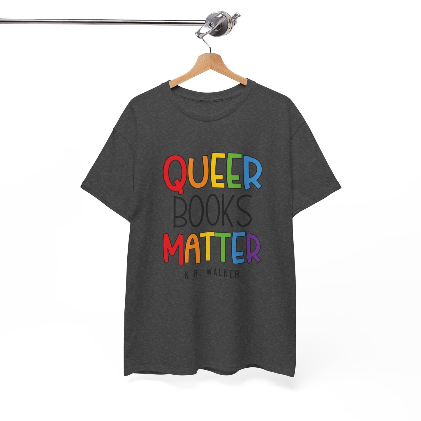 Queer Books Matter Tee, Unisex Heavy Cotton Tee for LGBTQ+ Readers