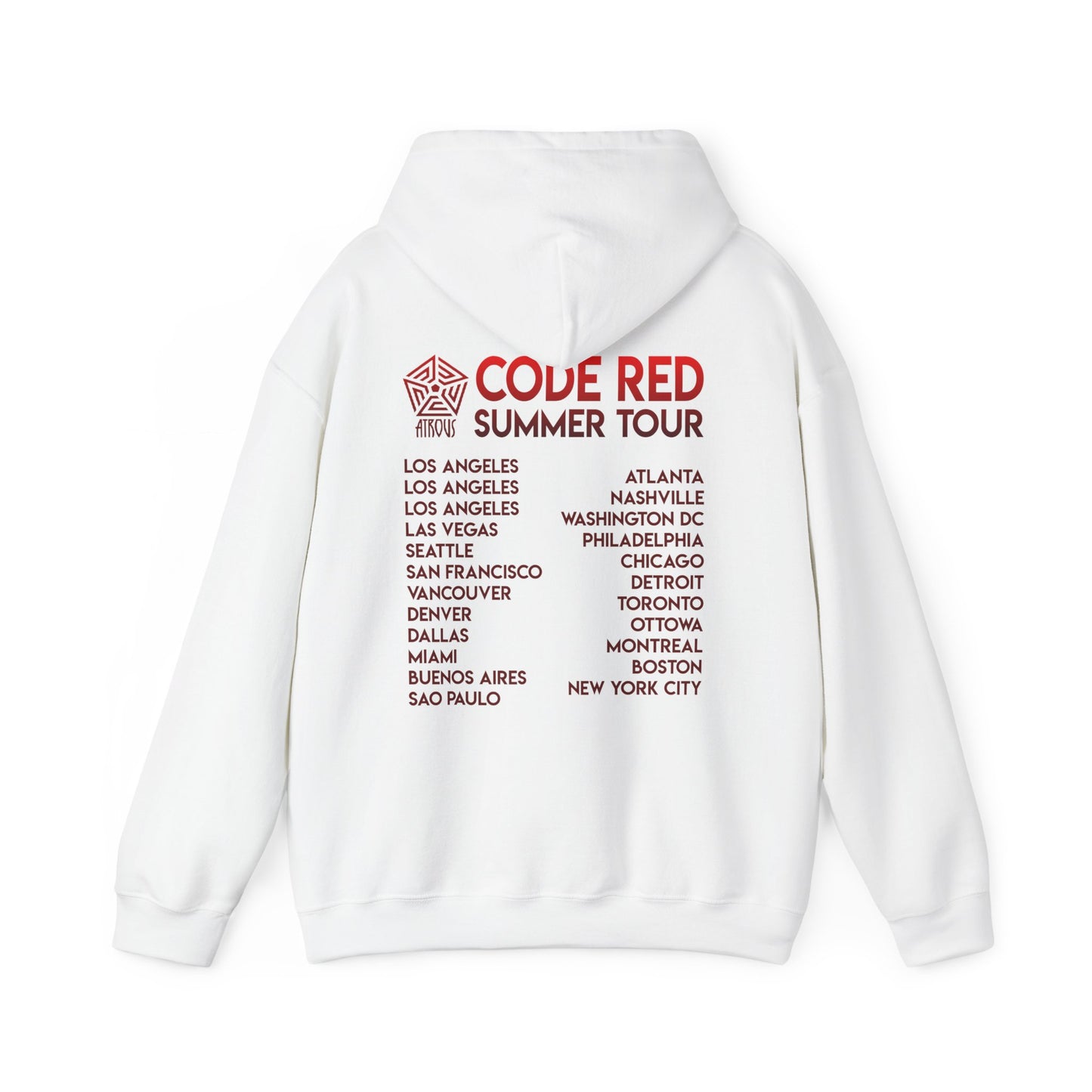 Atrous Code Red Unisex Heavy Blend™ Hooded Sweatshirt - print front and back