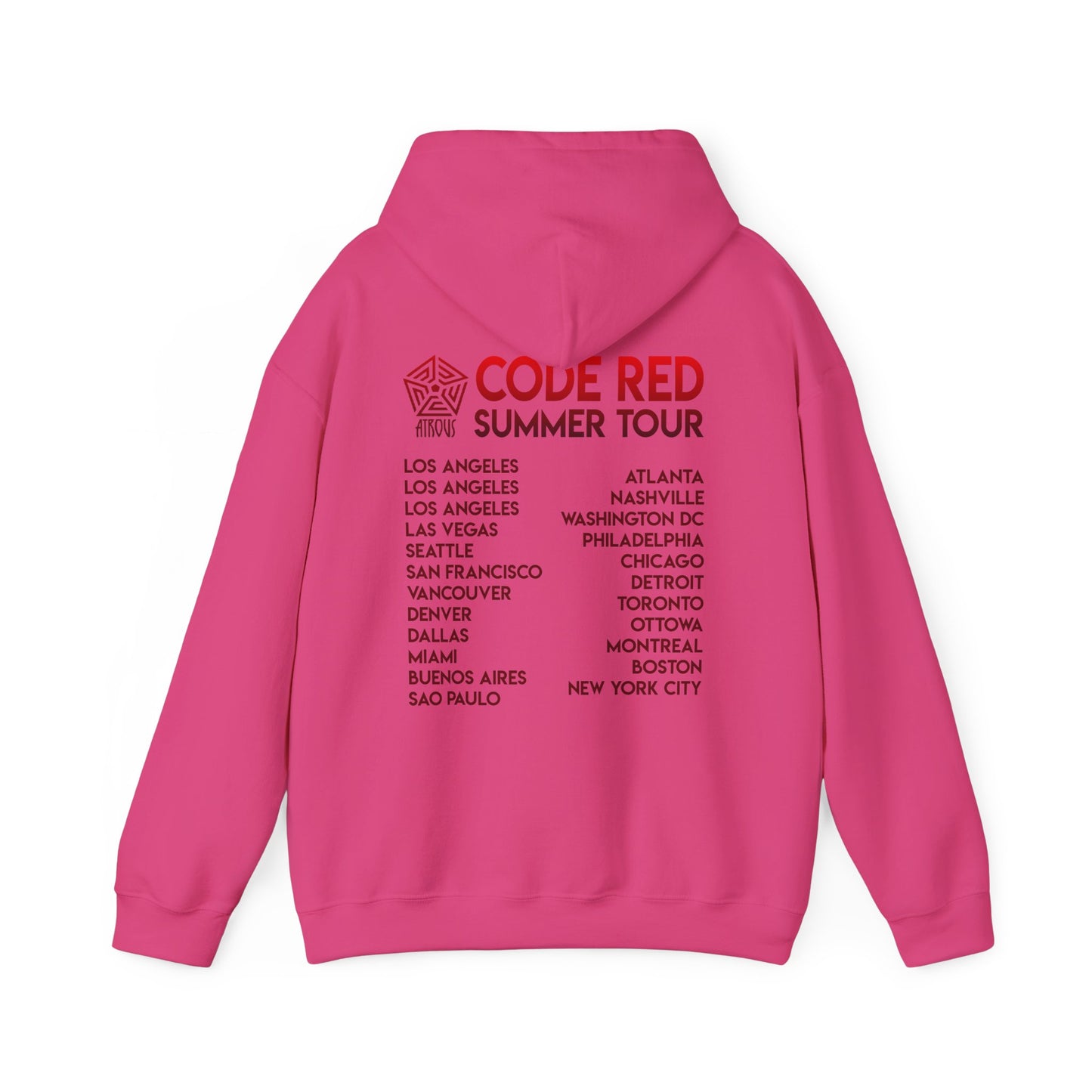 Atrous Code Red Unisex Heavy Blend™ Hooded Sweatshirt - print front and back