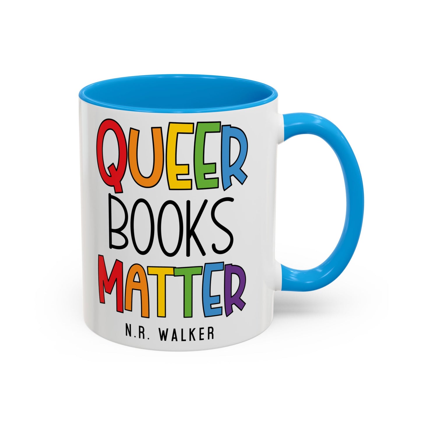 Colorful Queer Books Matter Mug - LGBTQ+ Pride Ceramic Coffee Cup