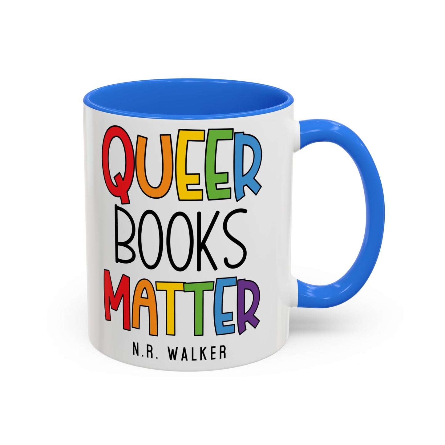 Colorful Queer Books Matter Mug - LGBTQ+ Pride Ceramic Coffee Cup