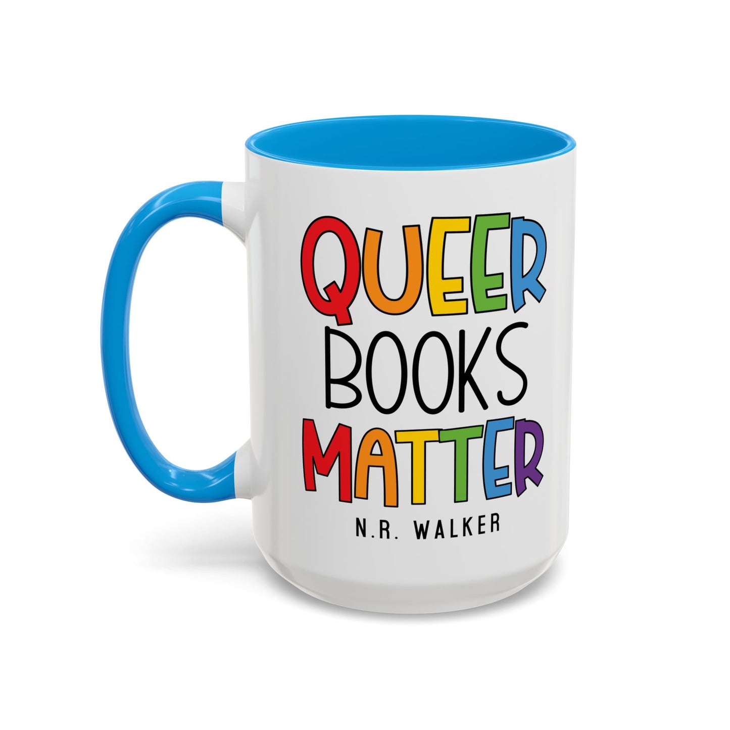 Colorful Queer Books Matter Mug - LGBTQ+ Pride Ceramic Coffee Cup