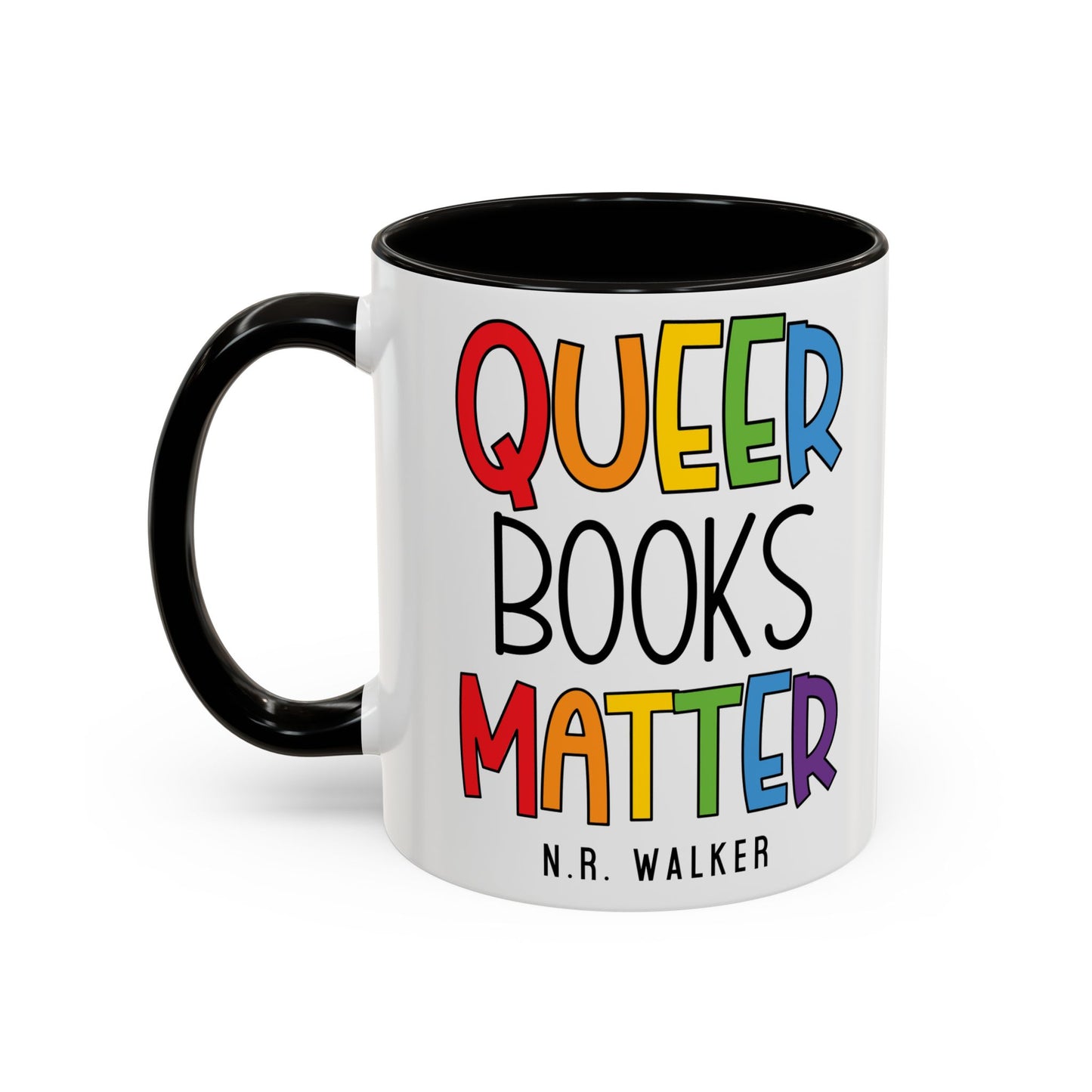 Colorful Queer Books Matter Mug - LGBTQ+ Pride Ceramic Coffee Cup