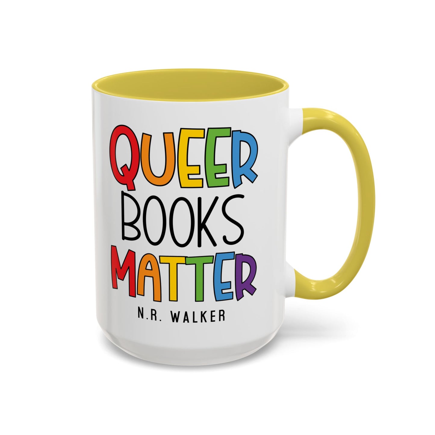 Colorful Queer Books Matter Mug - LGBTQ+ Pride Ceramic Coffee Cup
