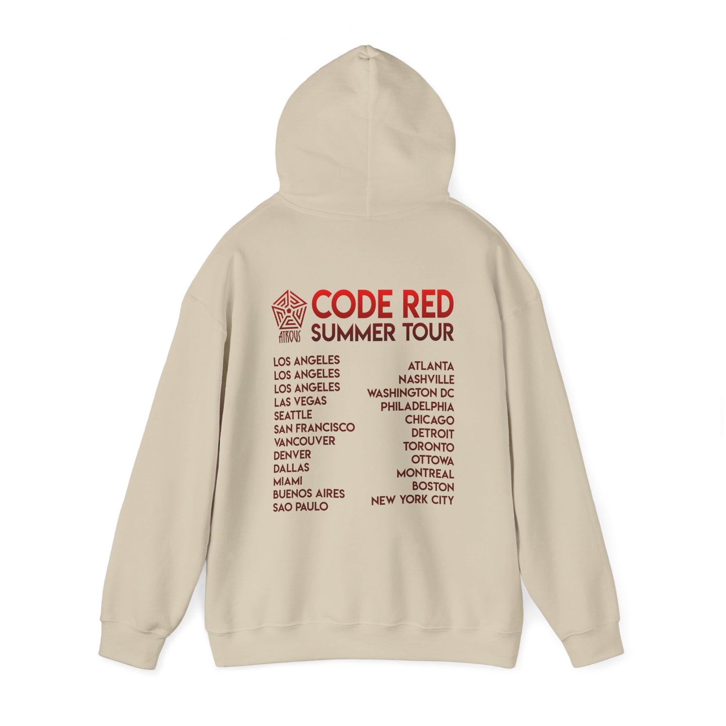 Atrous Code Red Unisex Heavy Blend™ Hooded Sweatshirt - print front and back