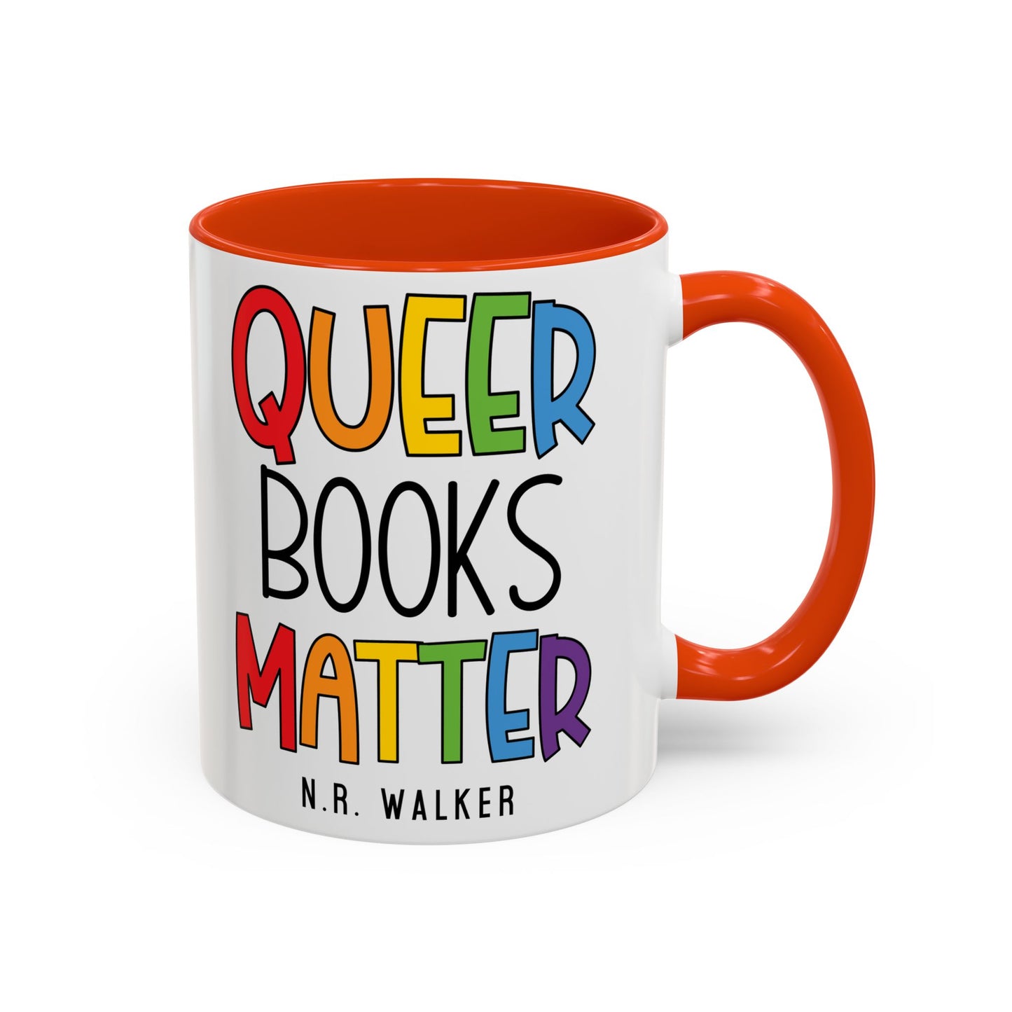 Colorful Queer Books Matter Mug - LGBTQ+ Pride Ceramic Coffee Cup