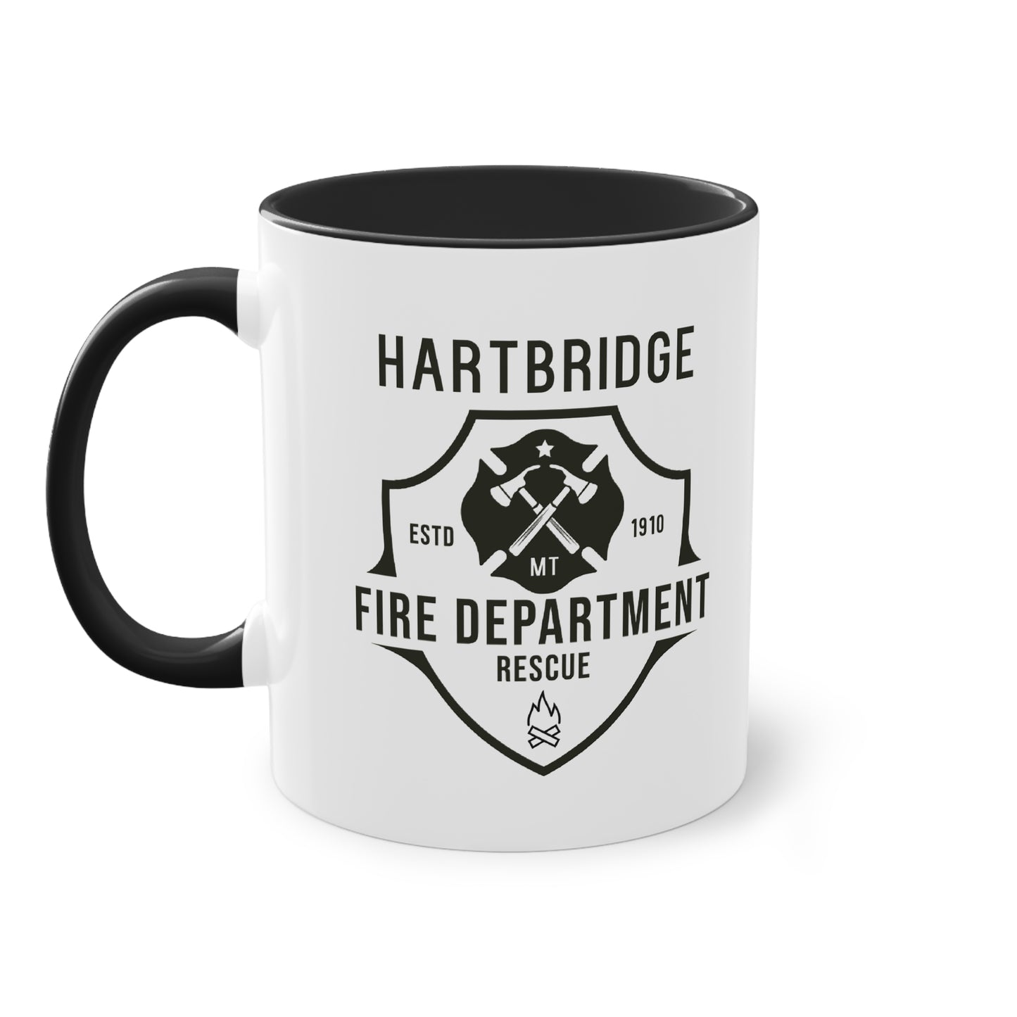 Hartbridge Fire Dept coffee mug - Two-Tone Coffee Mug, 11oz