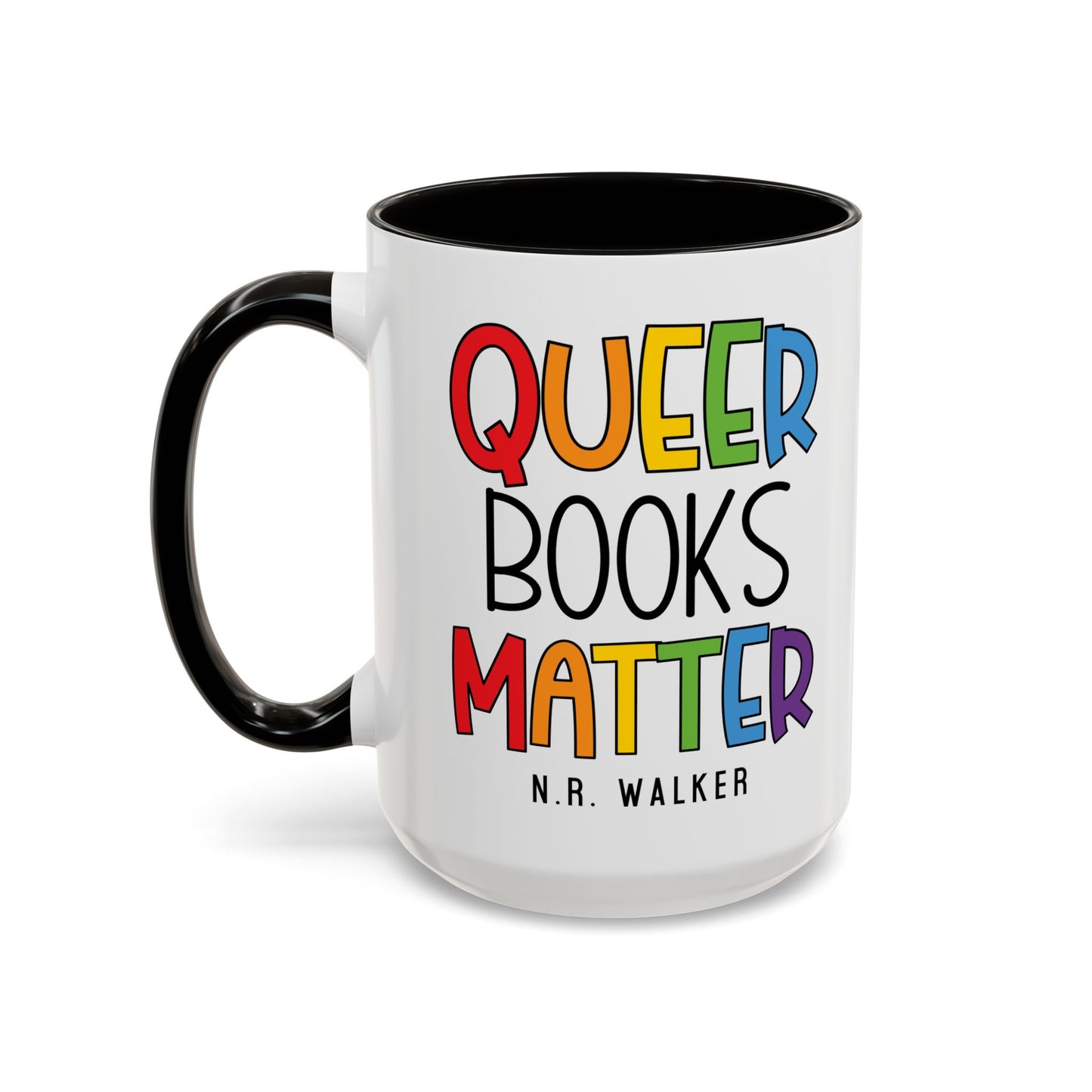Colorful Queer Books Matter Mug - LGBTQ+ Pride Ceramic Coffee Cup