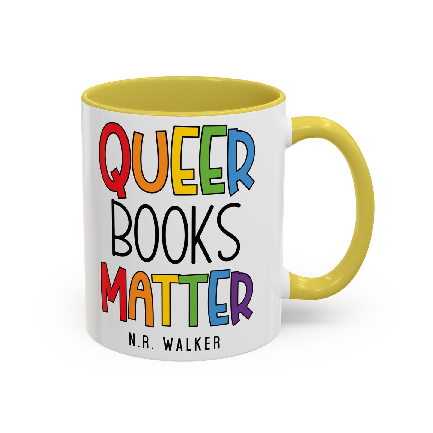 Colorful Queer Books Matter Mug - LGBTQ+ Pride Ceramic Coffee Cup