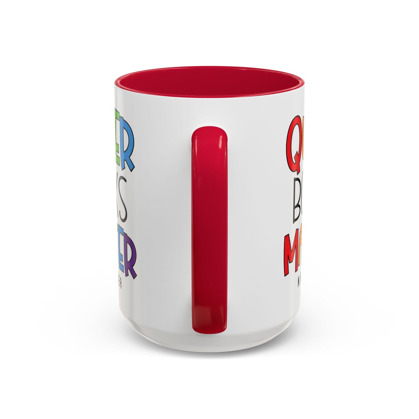 Colorful Queer Books Matter Mug - LGBTQ+ Pride Ceramic Coffee Cup