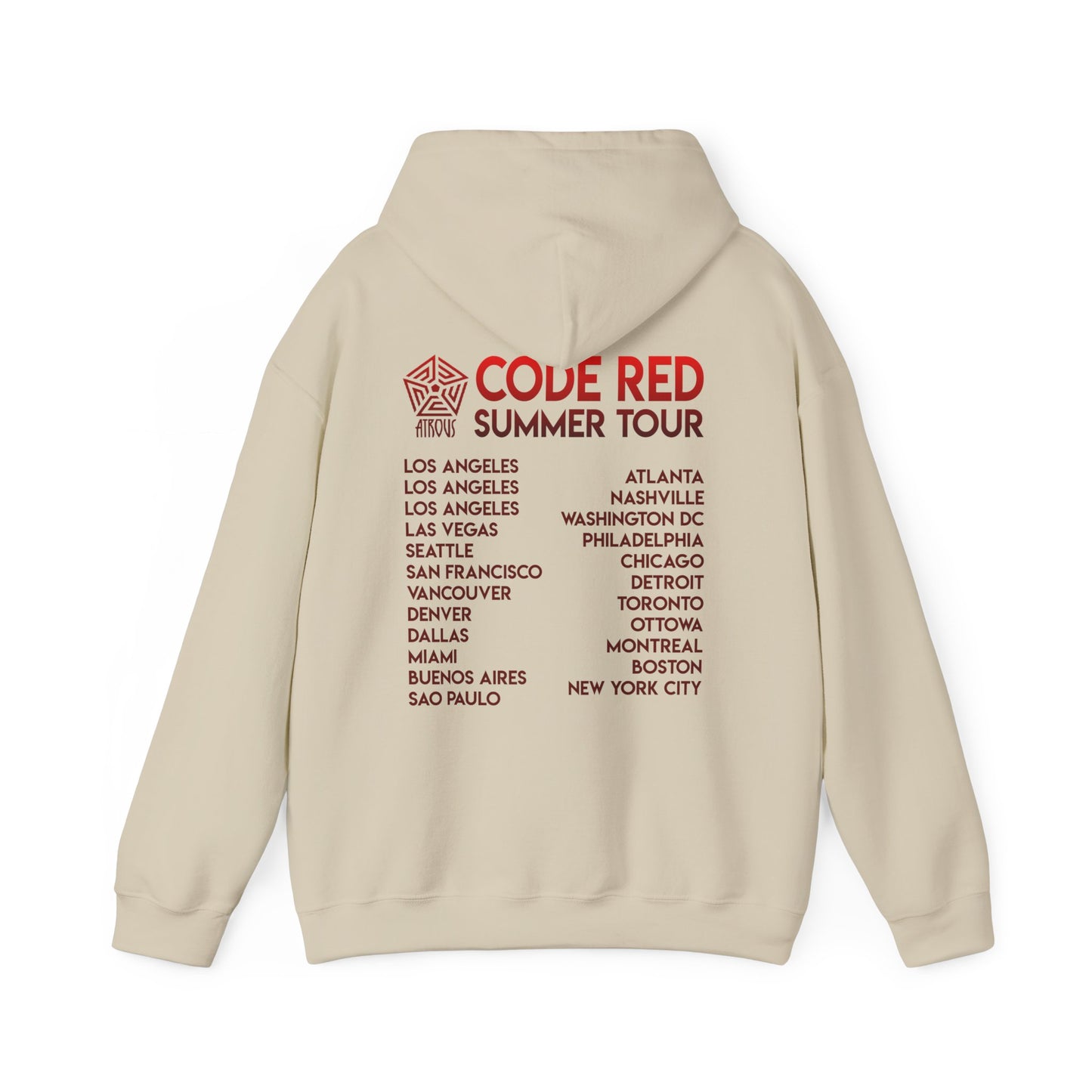 Atrous Code Red Unisex Heavy Blend™ Hooded Sweatshirt - print front and back