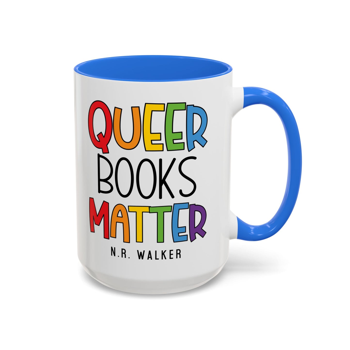 Colorful Queer Books Matter Mug - LGBTQ+ Pride Ceramic Coffee Cup