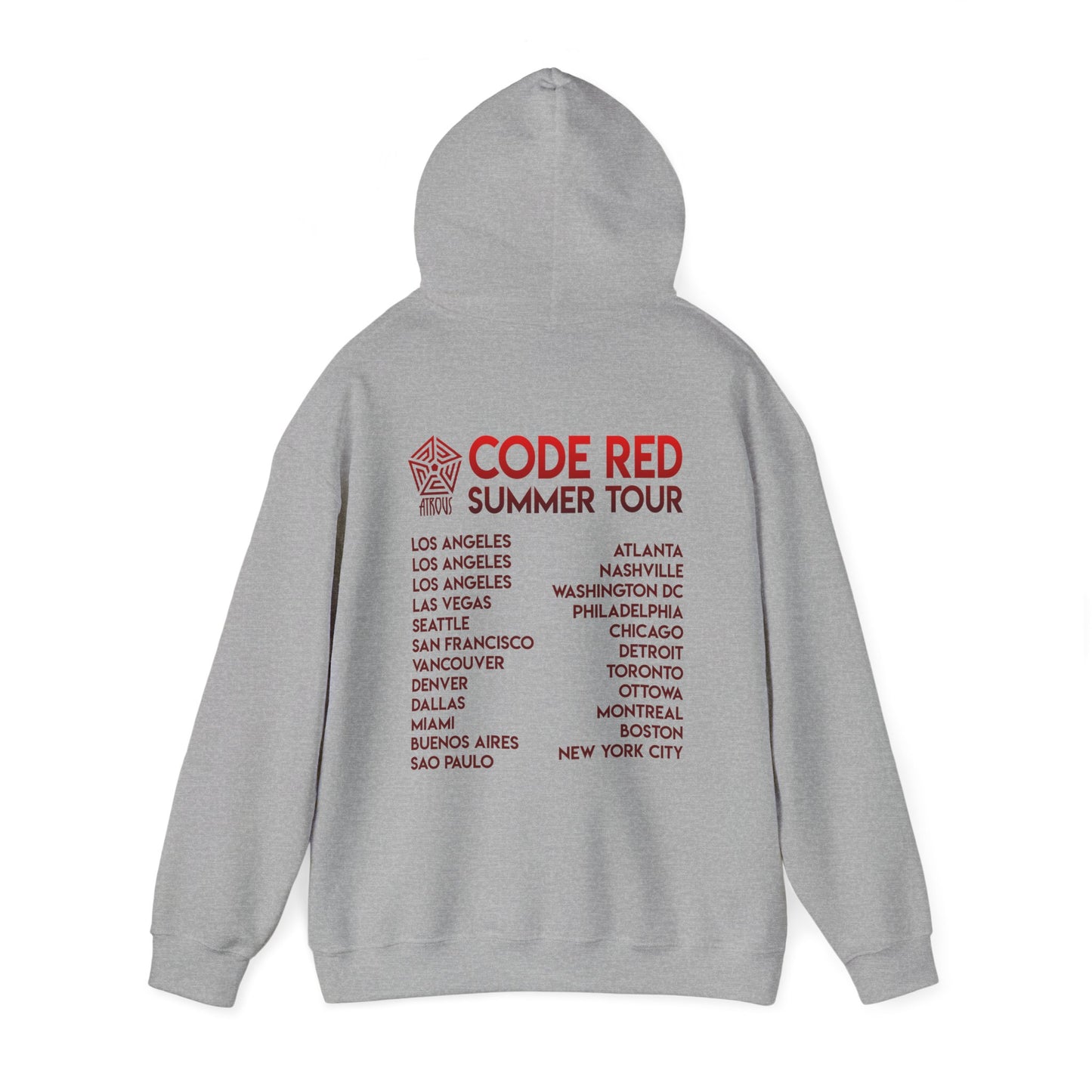 Atrous Code Red Unisex Heavy Blend™ Hooded Sweatshirt - print front and back