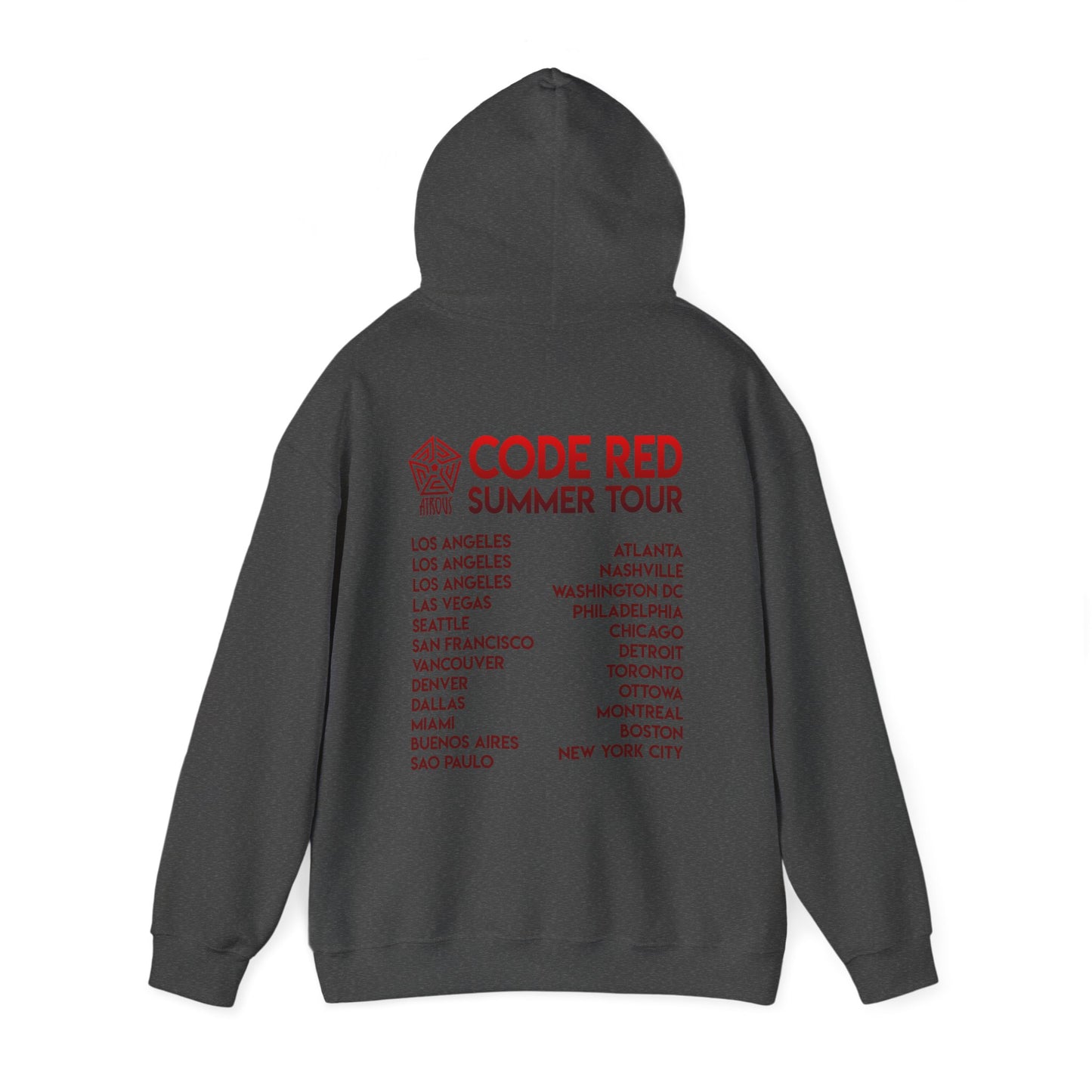 Atrous Code Red Unisex Heavy Blend™ Hooded Sweatshirt - print front and back