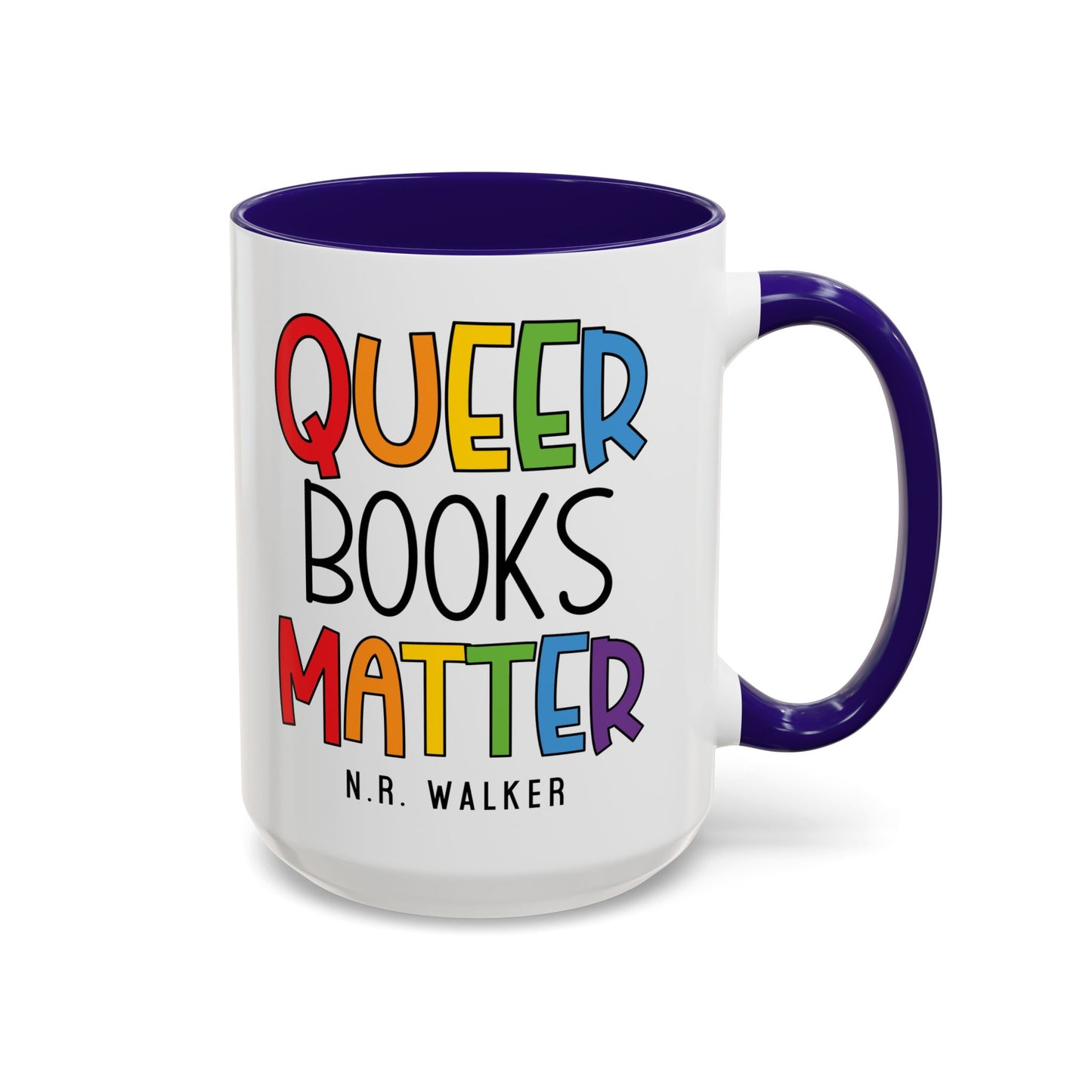 Colorful Queer Books Matter Mug - LGBTQ+ Pride Ceramic Coffee Cup