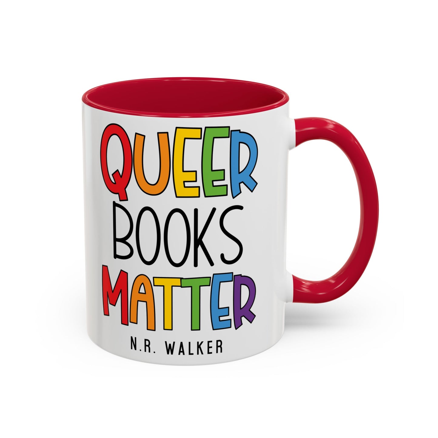 Colorful Queer Books Matter Mug - LGBTQ+ Pride Ceramic Coffee Cup