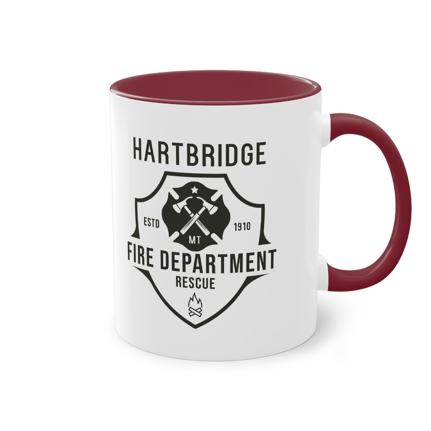 Hartbridge Fire Dept coffee mug - Two-Tone Coffee Mug, 11oz