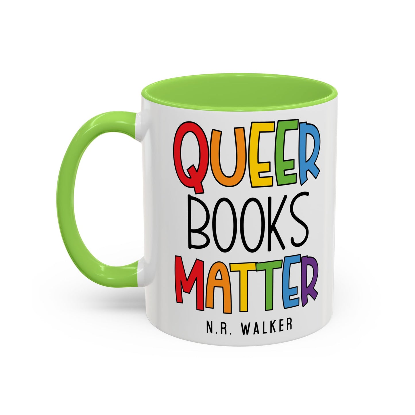 Colorful Queer Books Matter Mug - LGBTQ+ Pride Ceramic Coffee Cup