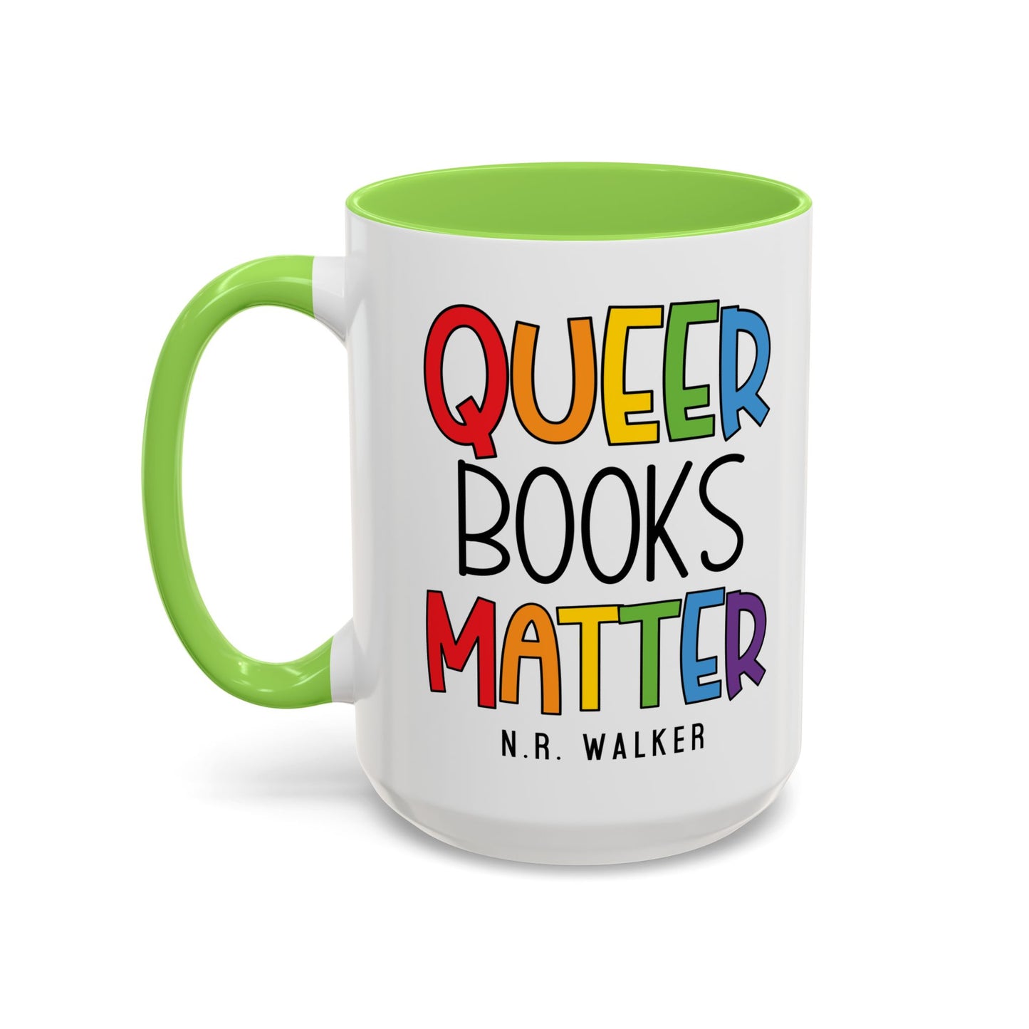 Colorful Queer Books Matter Mug - LGBTQ+ Pride Ceramic Coffee Cup