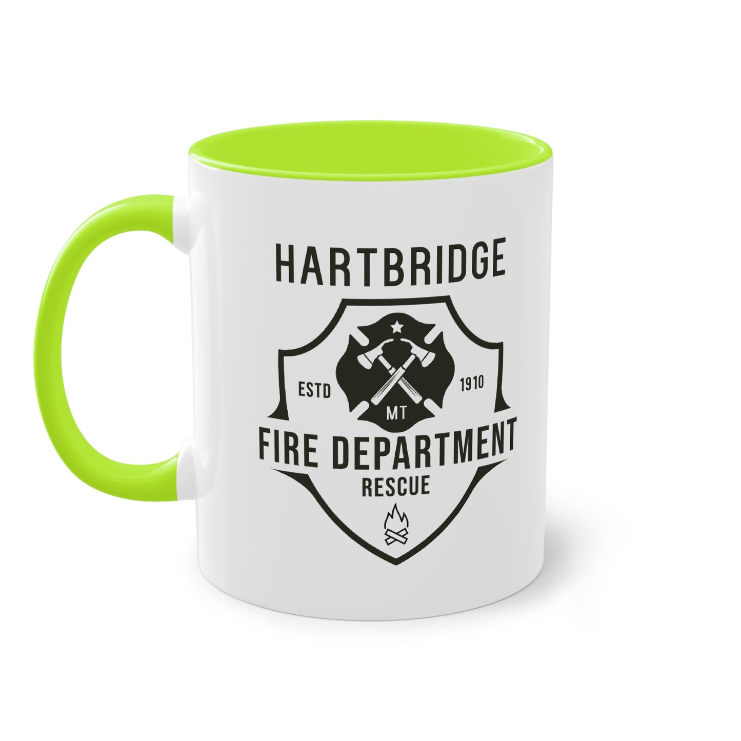 Hartbridge Fire Dept coffee mug - Two-Tone Coffee Mug, 11oz