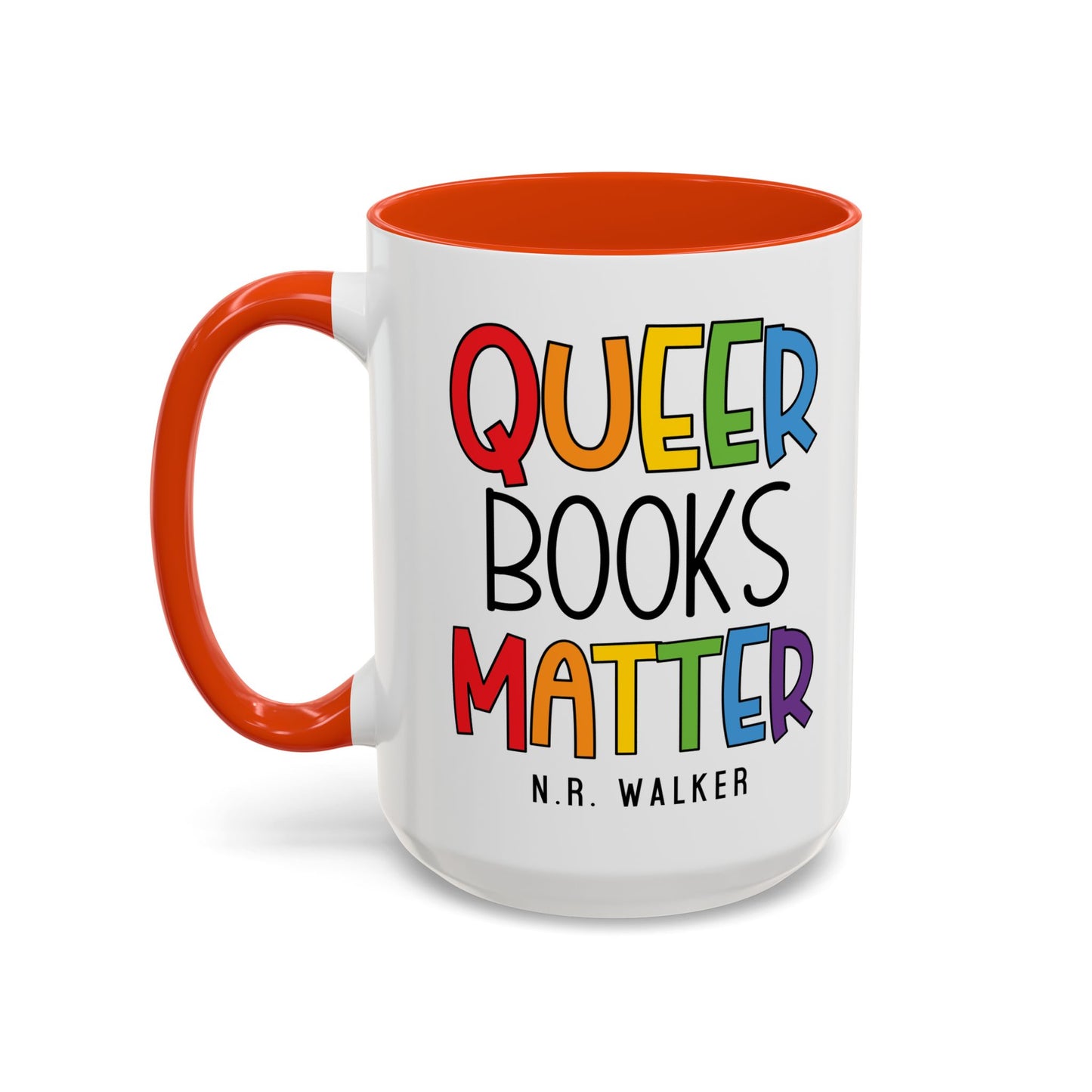 Colorful Queer Books Matter Mug - LGBTQ+ Pride Ceramic Coffee Cup