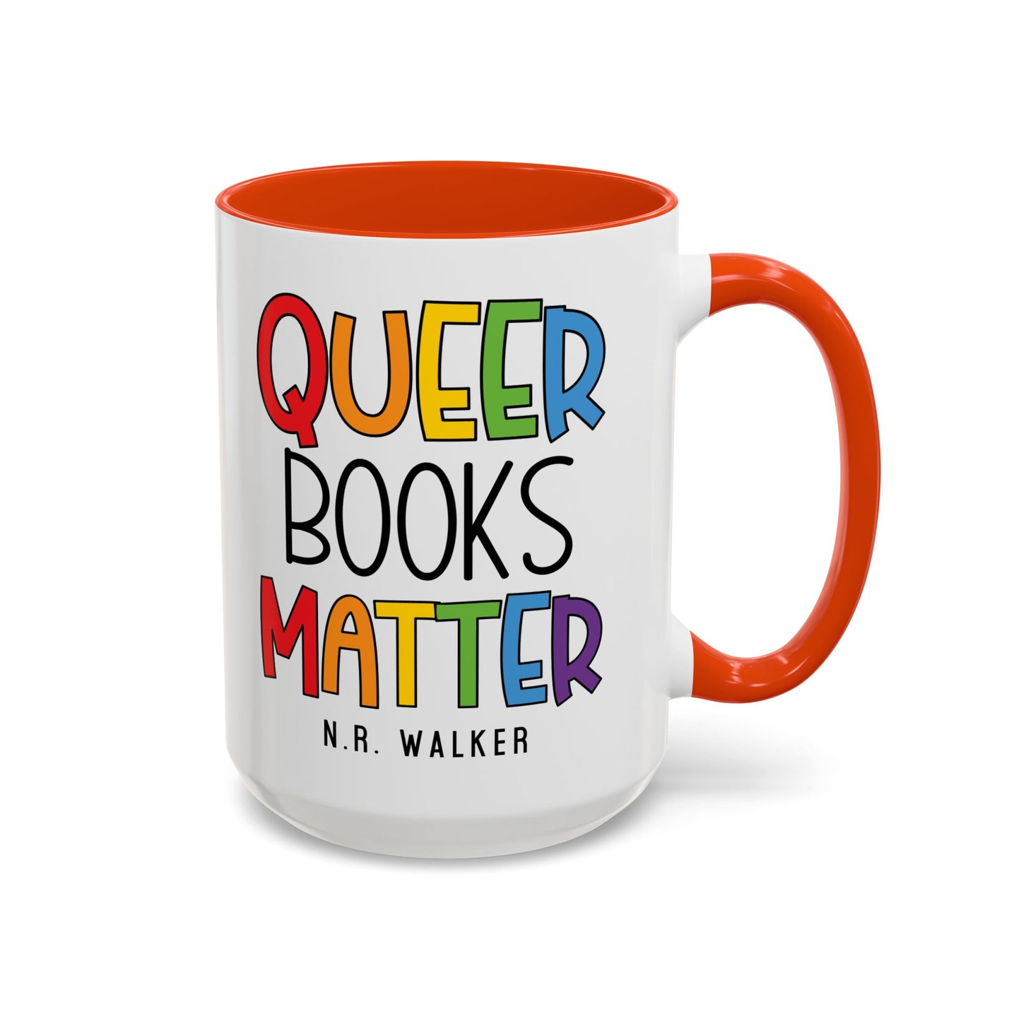 Colorful Queer Books Matter Mug - LGBTQ+ Pride Ceramic Coffee Cup
