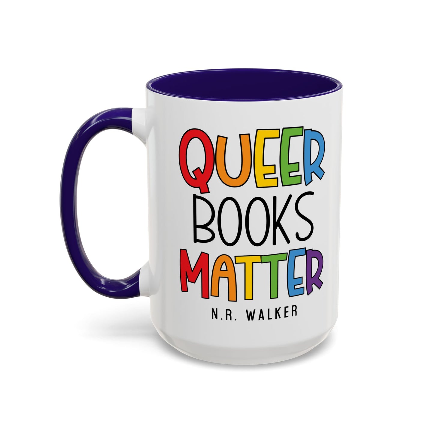 Colorful Queer Books Matter Mug - LGBTQ+ Pride Ceramic Coffee Cup