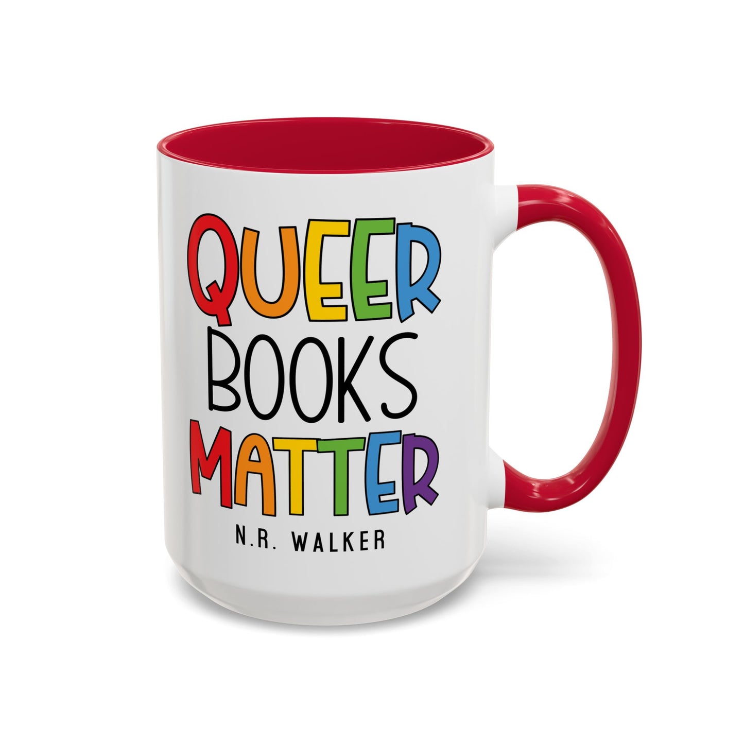 Colorful Queer Books Matter Mug - LGBTQ+ Pride Ceramic Coffee Cup