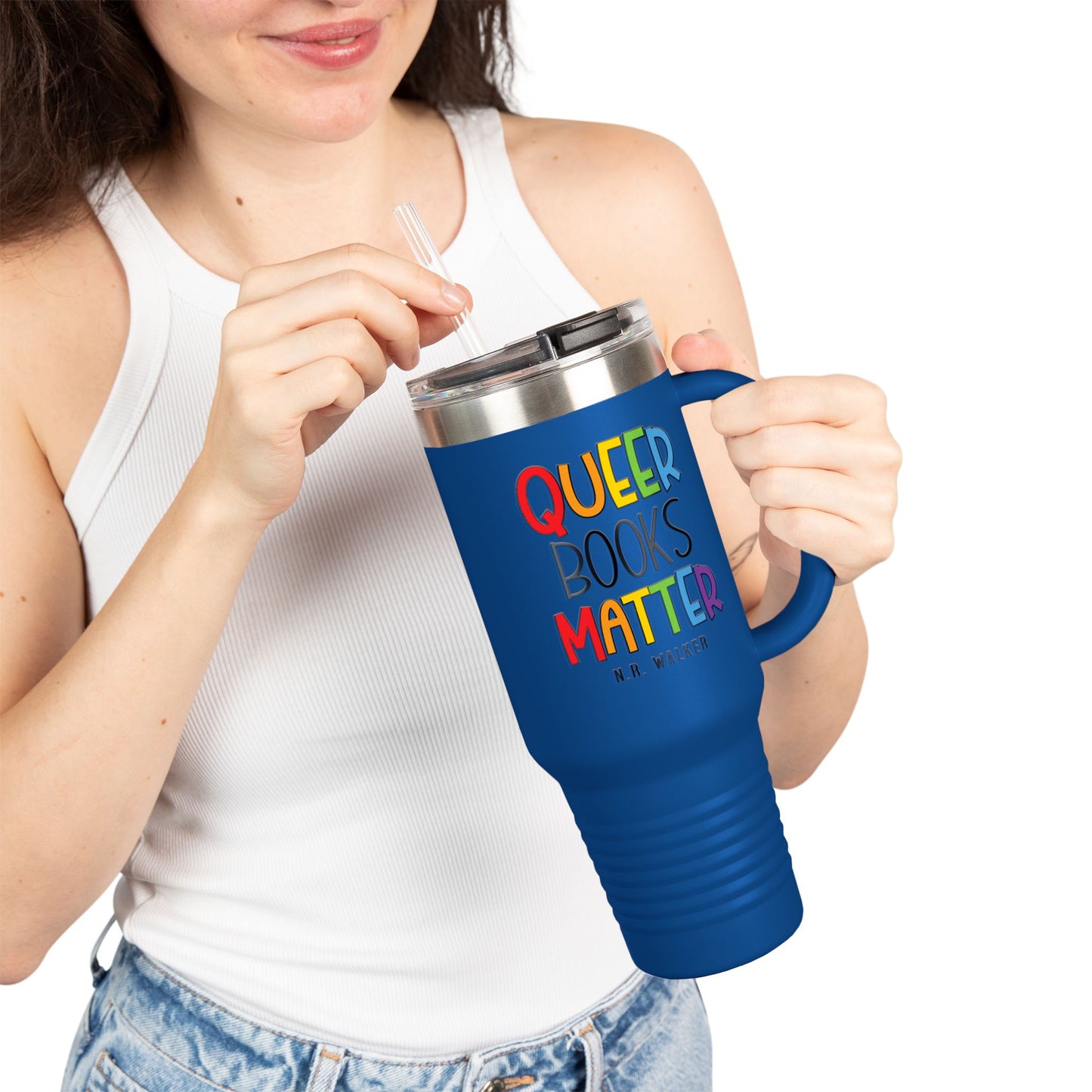 Queer Books Matter Travel Mug | 40oz Insulated Mug