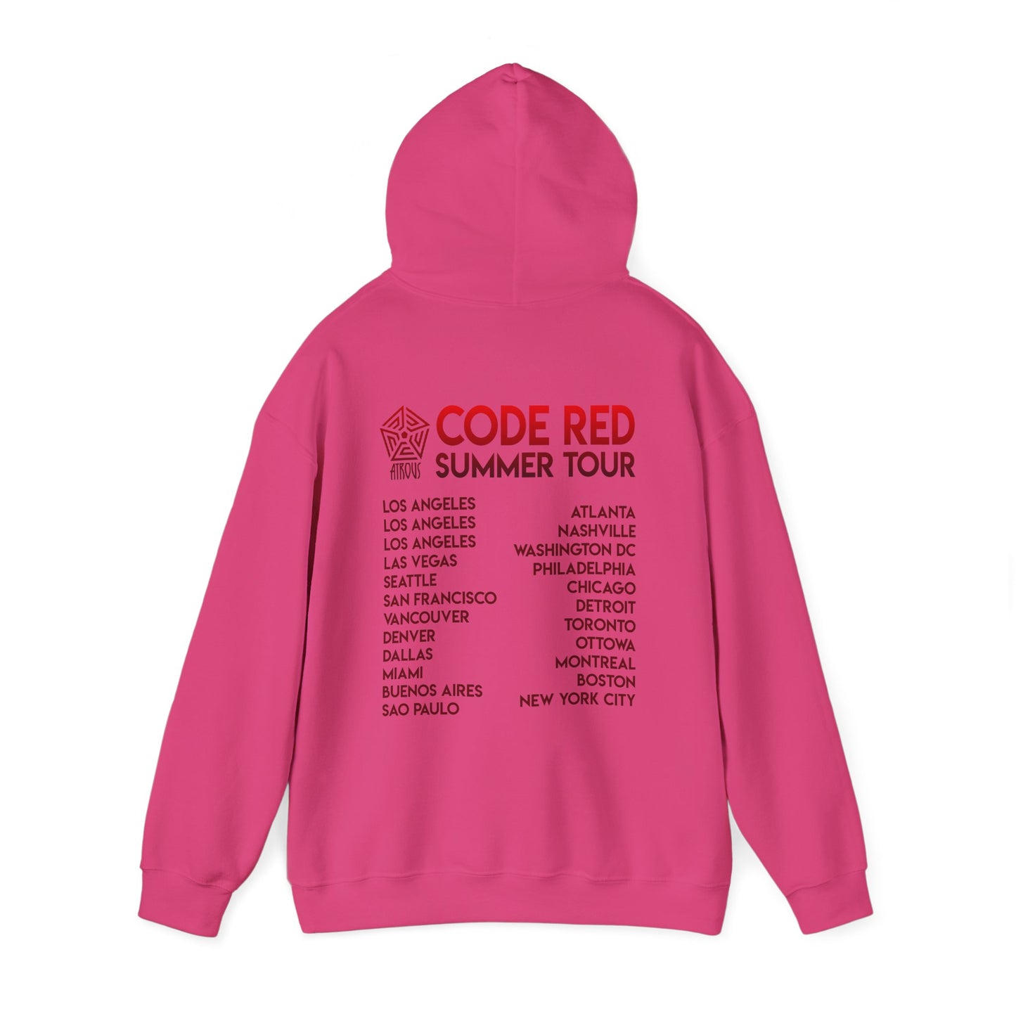 Atrous Code Red Unisex Heavy Blend™ Hooded Sweatshirt - print front and back