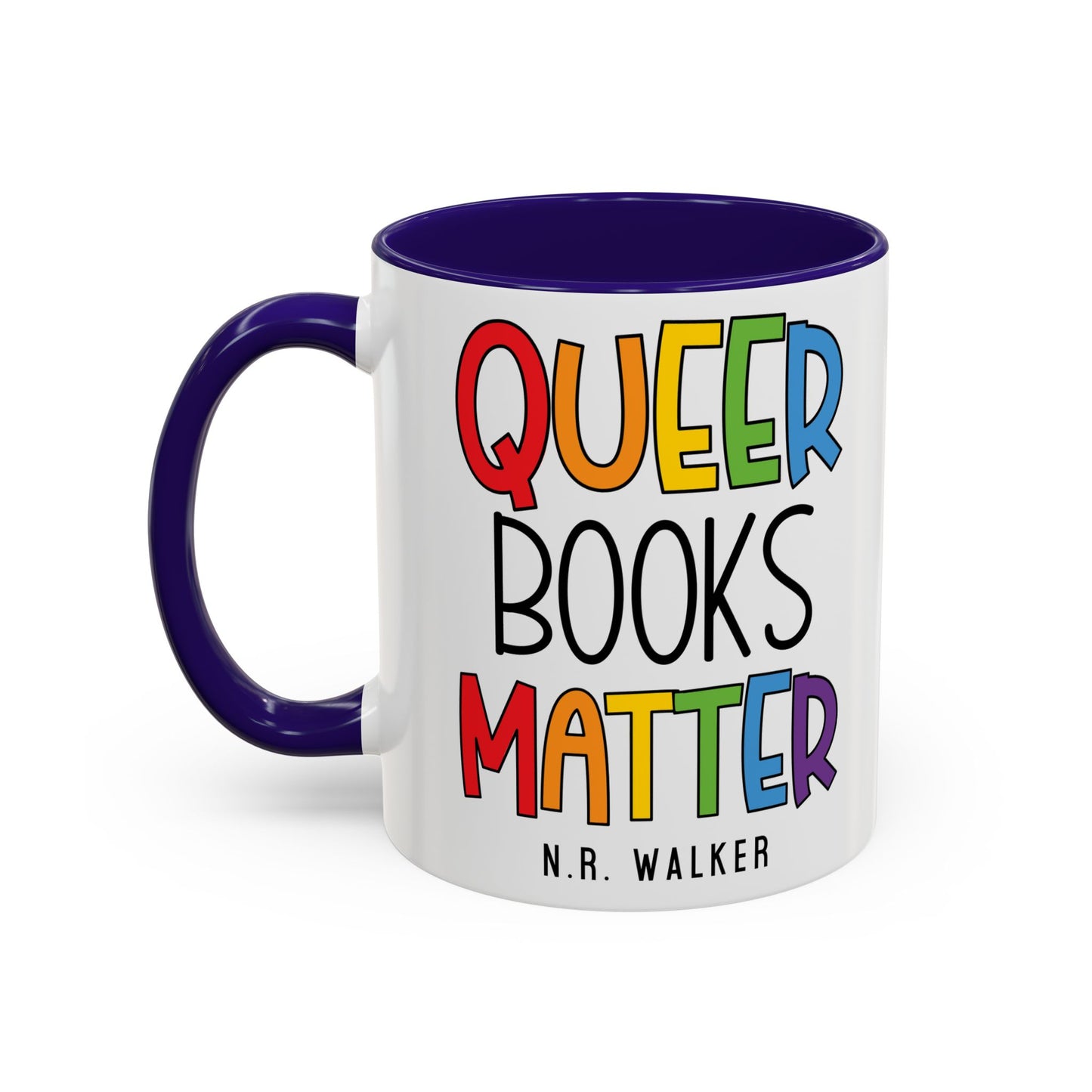 Colorful Queer Books Matter Mug - LGBTQ+ Pride Ceramic Coffee Cup