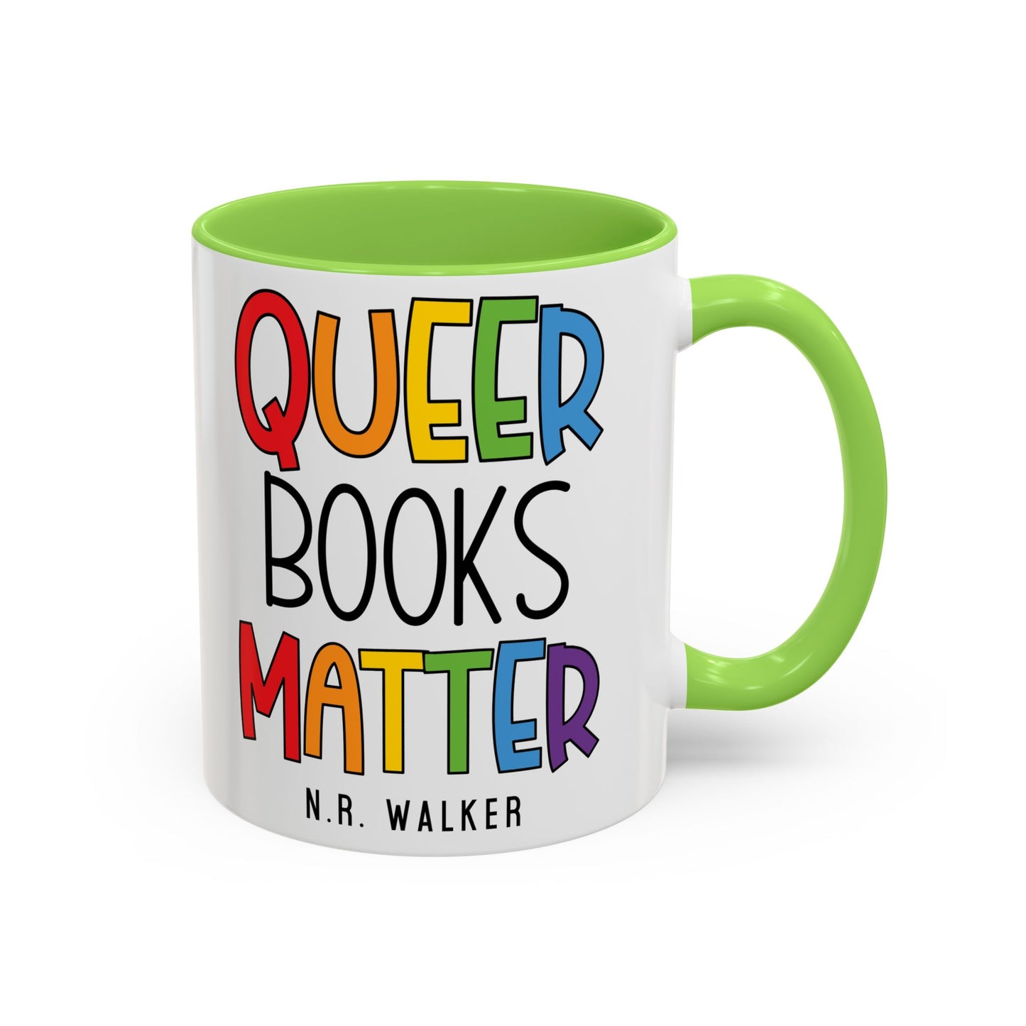 Colorful Queer Books Matter Mug - LGBTQ+ Pride Ceramic Coffee Cup