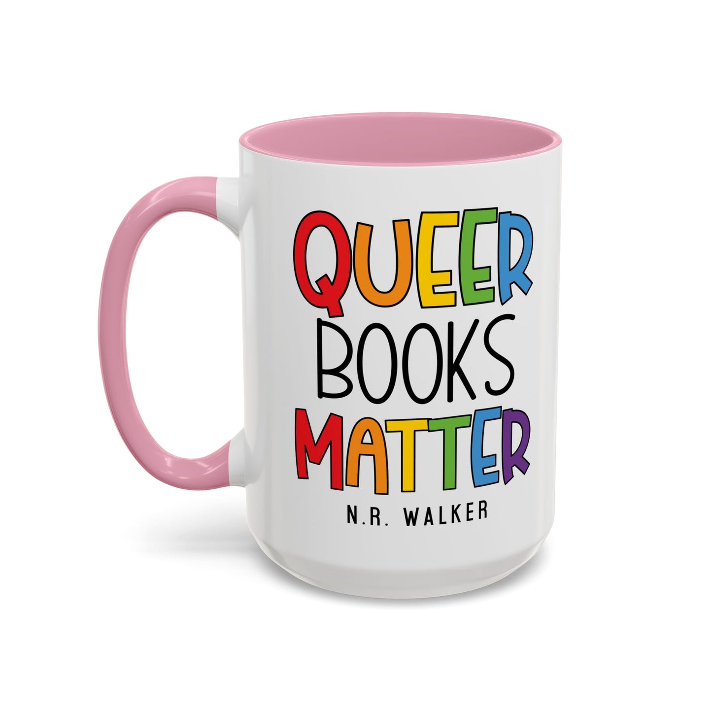 Colorful Queer Books Matter Mug - LGBTQ+ Pride Ceramic Coffee Cup