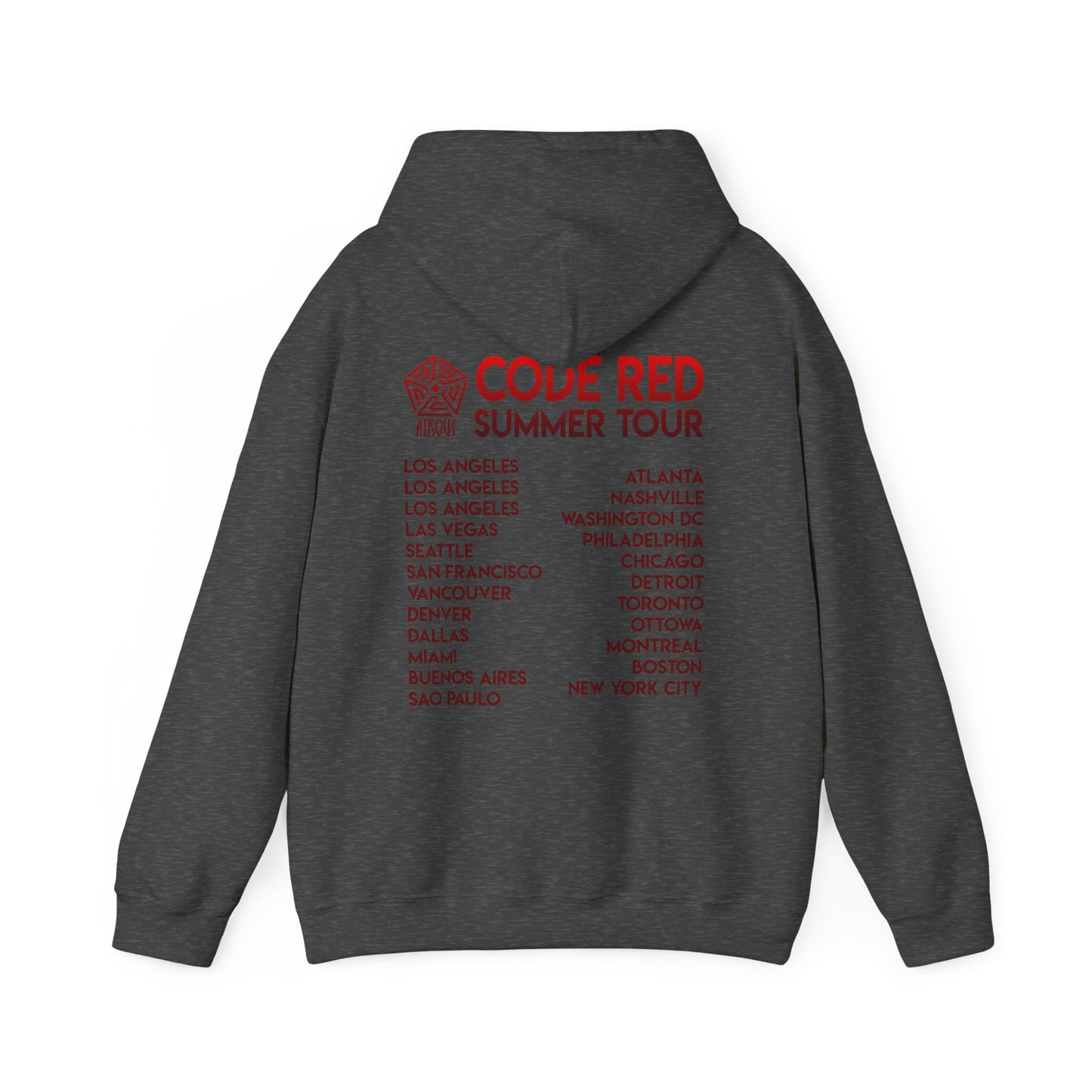 Atrous Code Red Unisex Heavy Blend™ Hooded Sweatshirt - print front and back