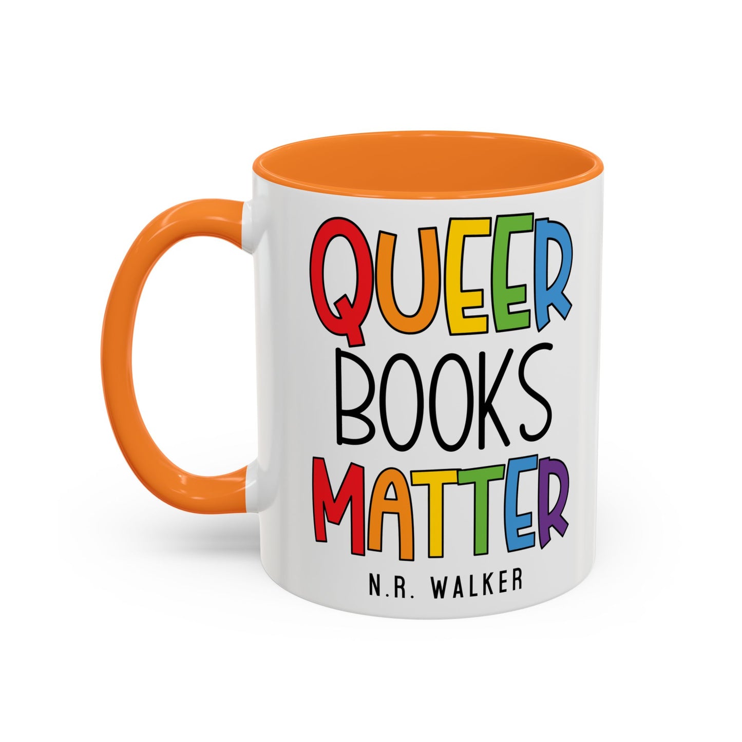 Colorful Queer Books Matter Mug - LGBTQ+ Pride Ceramic Coffee Cup