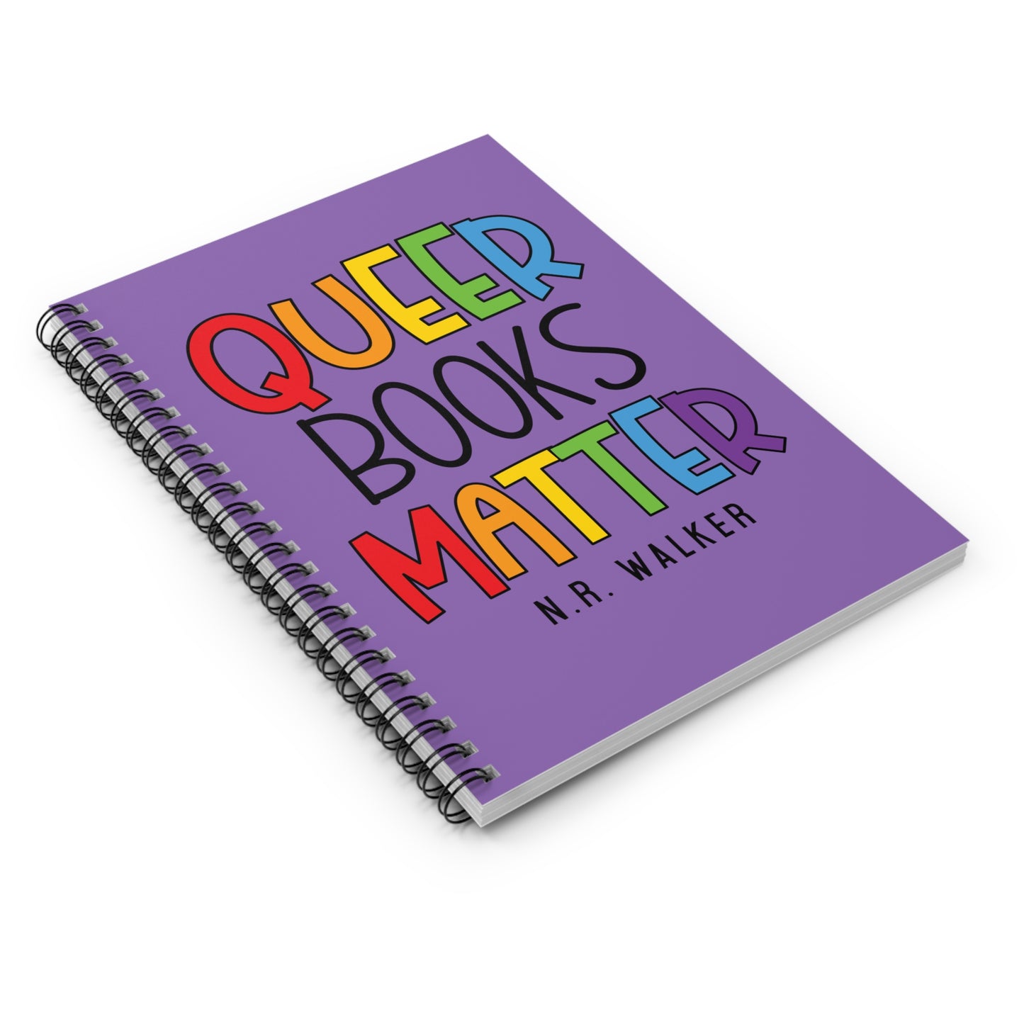 Queer Books Matter Spiral Notebook (lined paper)