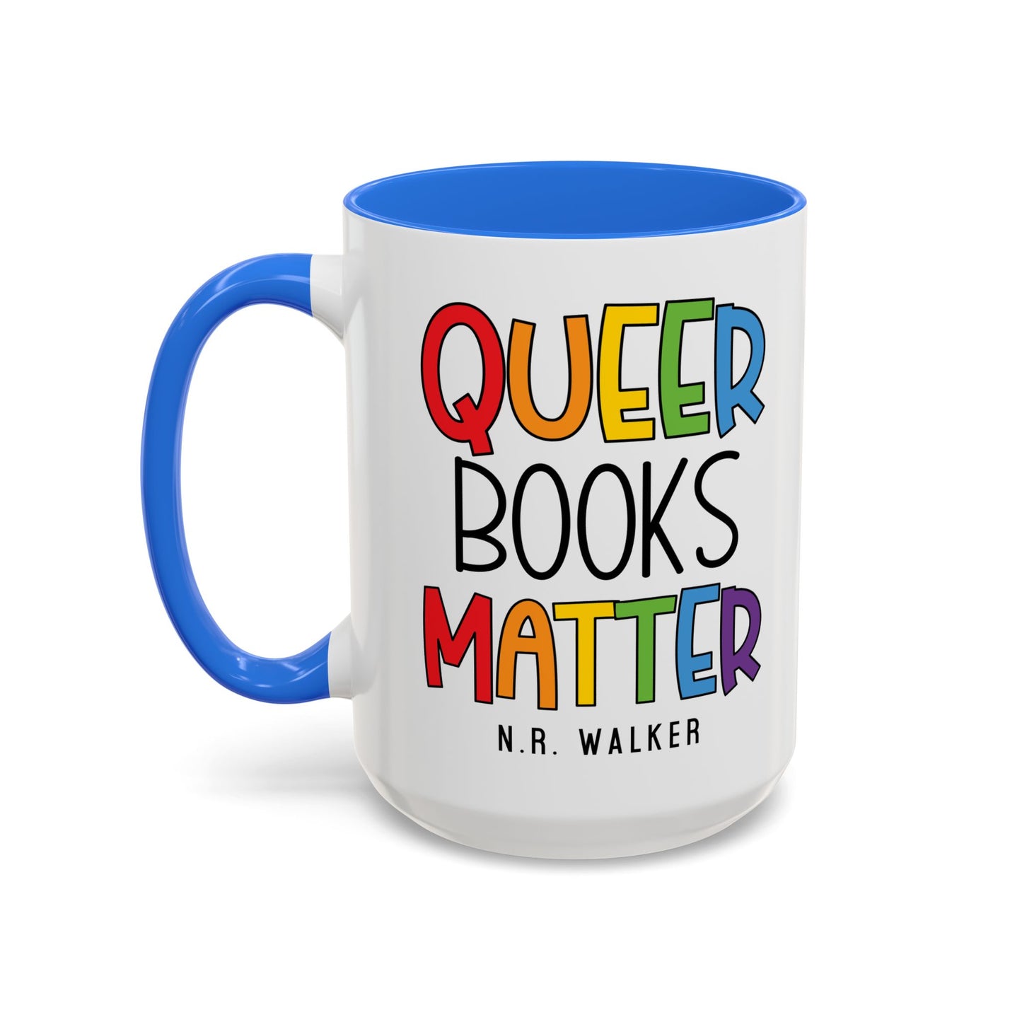 Colorful Queer Books Matter Mug - LGBTQ+ Pride Ceramic Coffee Cup