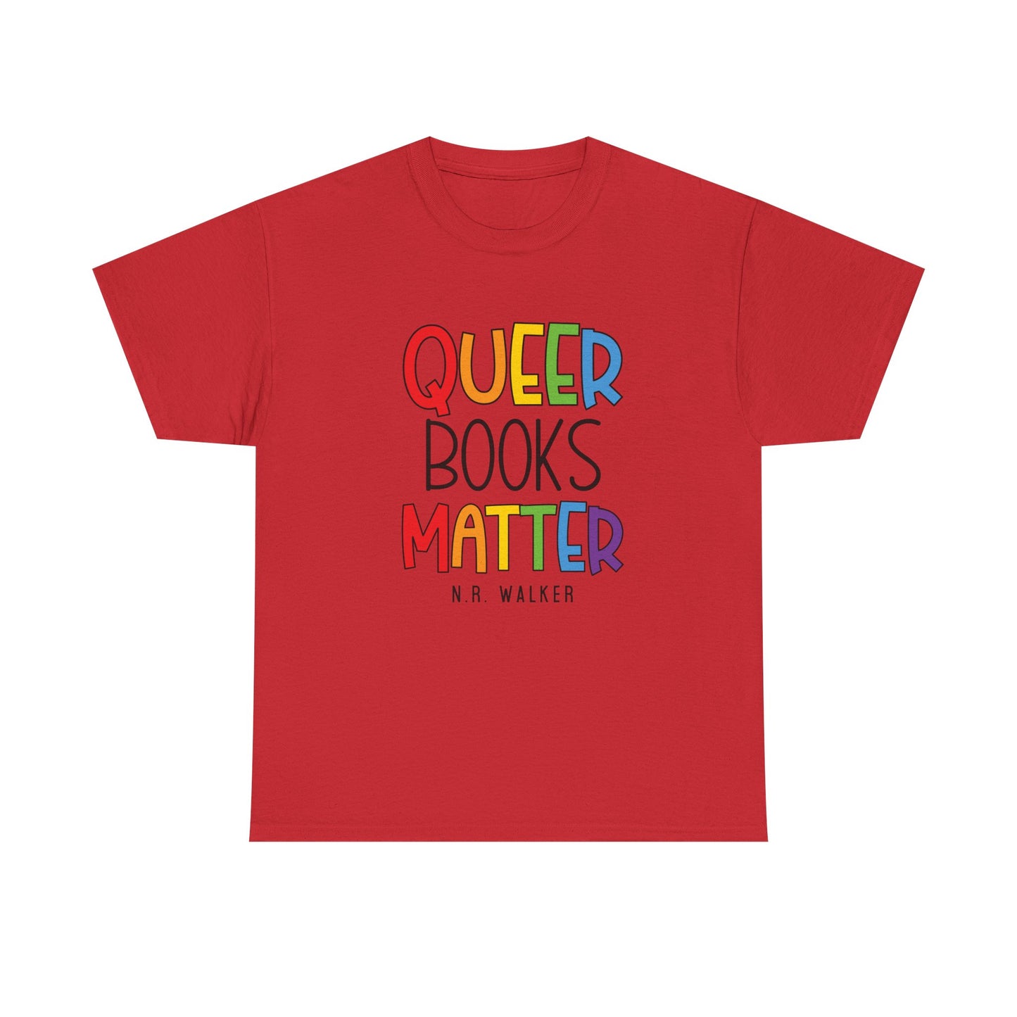 Queer Books Matter Tee, Unisex Heavy Cotton Tee for LGBTQ+ Readers
