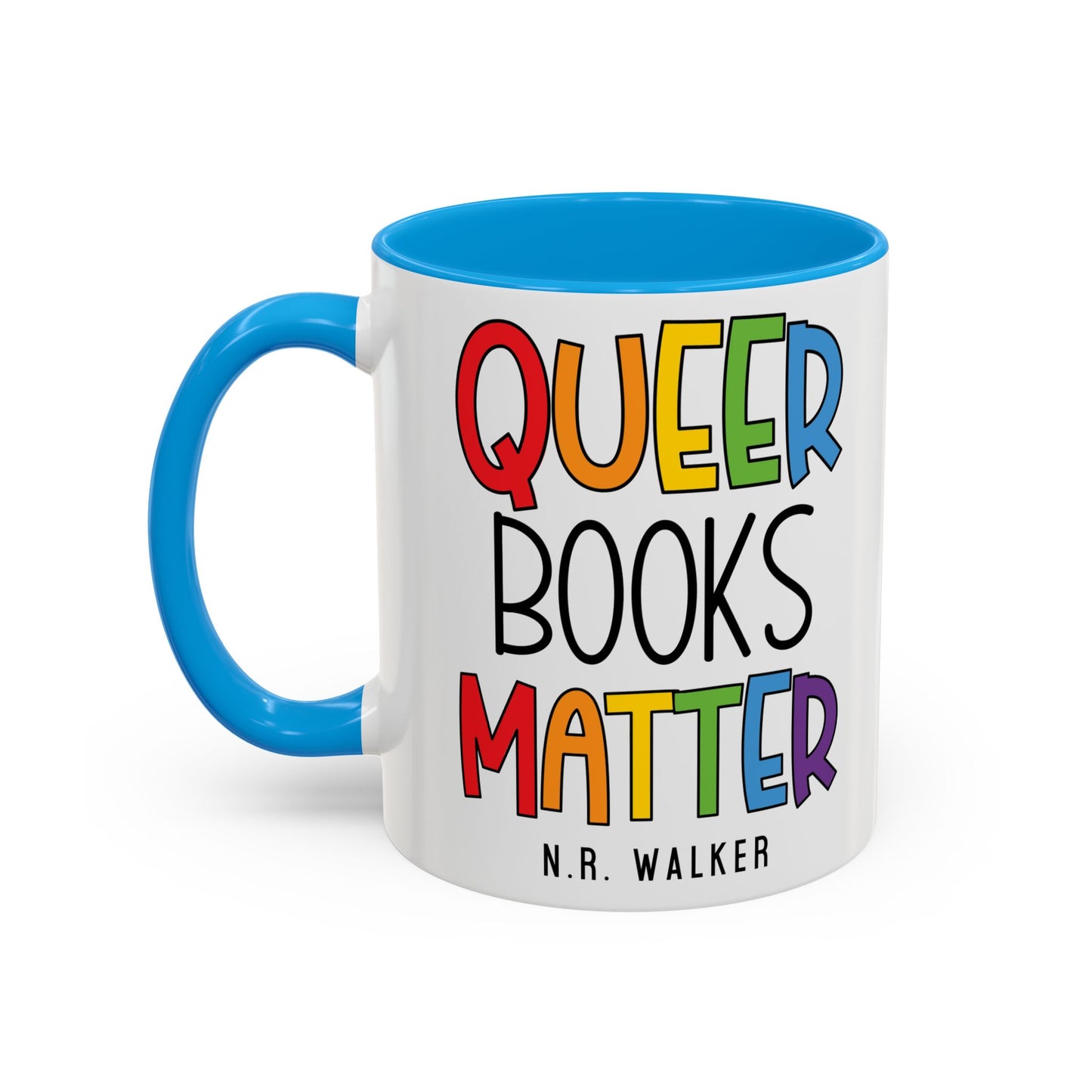 Colorful Queer Books Matter Mug - LGBTQ+ Pride Ceramic Coffee Cup