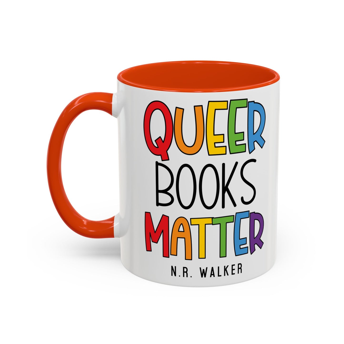 Colorful Queer Books Matter Mug - LGBTQ+ Pride Ceramic Coffee Cup