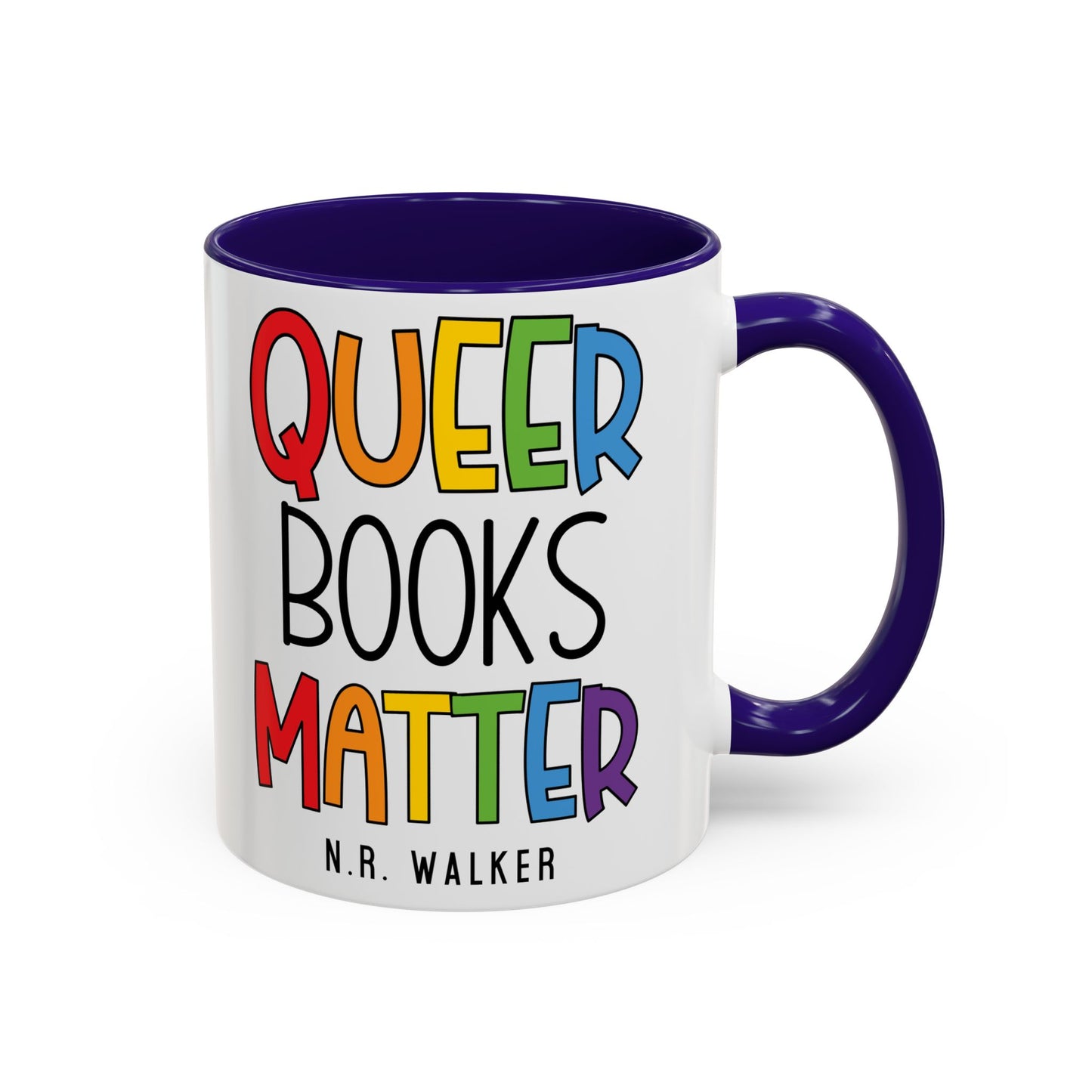 Colorful Queer Books Matter Mug - LGBTQ+ Pride Ceramic Coffee Cup