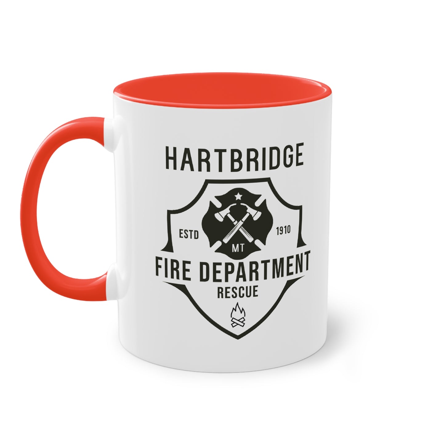 Hartbridge Fire Dept coffee mug - Two-Tone Coffee Mug, 11oz
